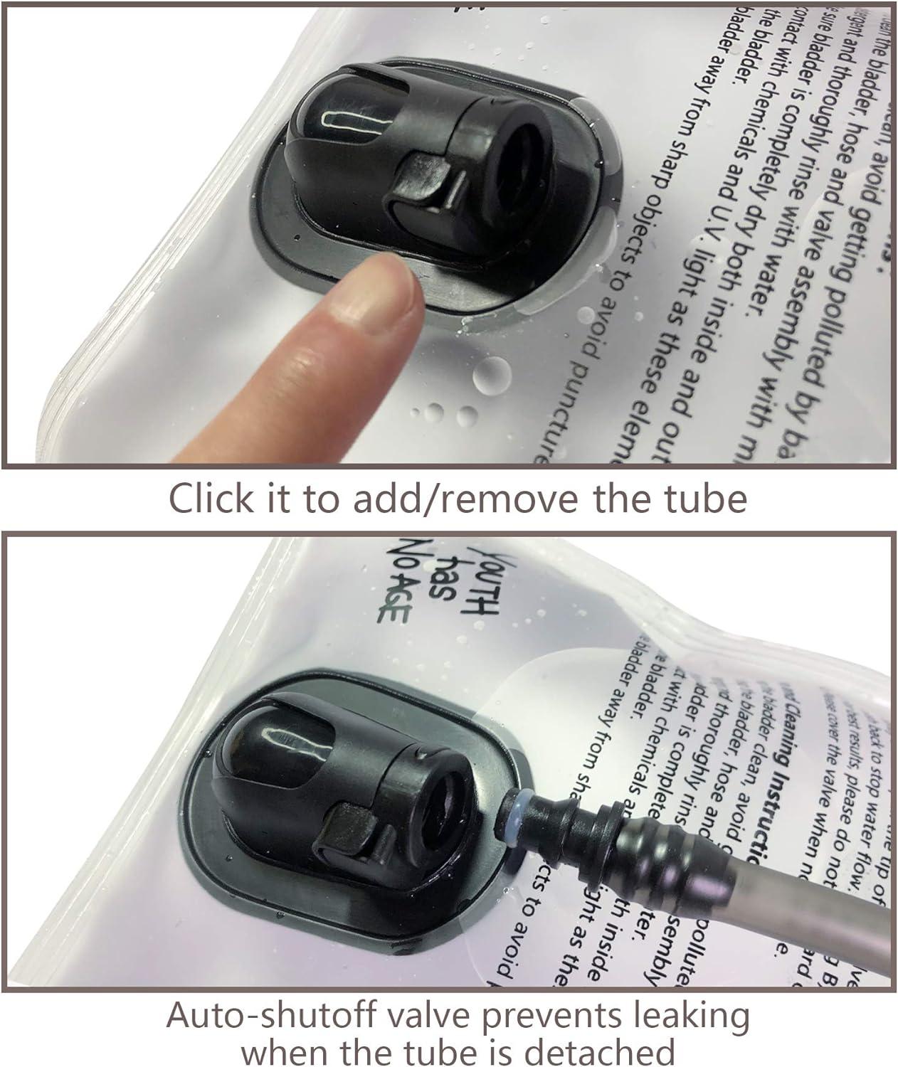 KUREIDA 2L Leak Proof Hydration Bladder BPA Free Water Reservoir for Biking, Hiking, Running