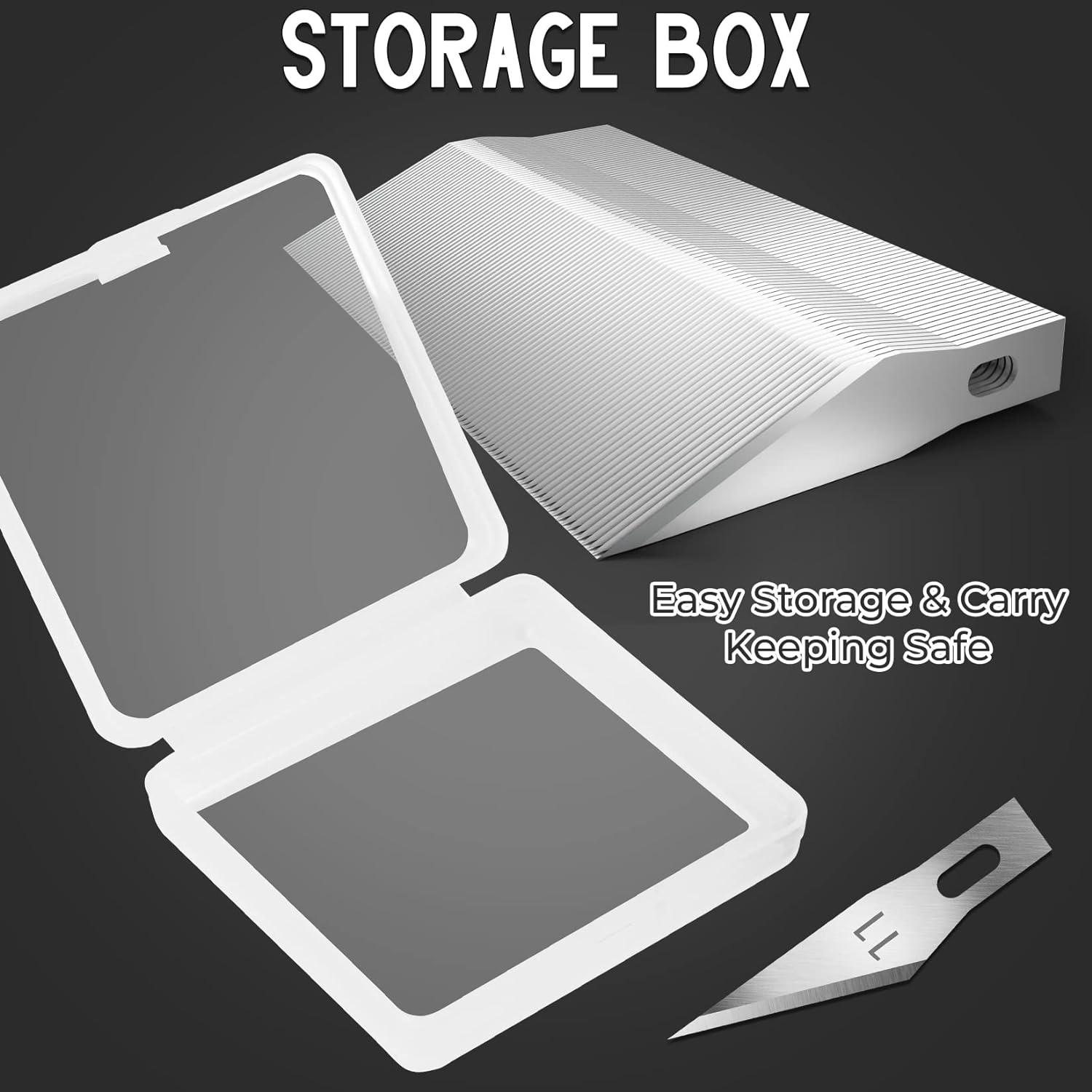 Jetmore 100 Pack Hobby Blades Set 11 Craft Knife Blades Refill Hobby