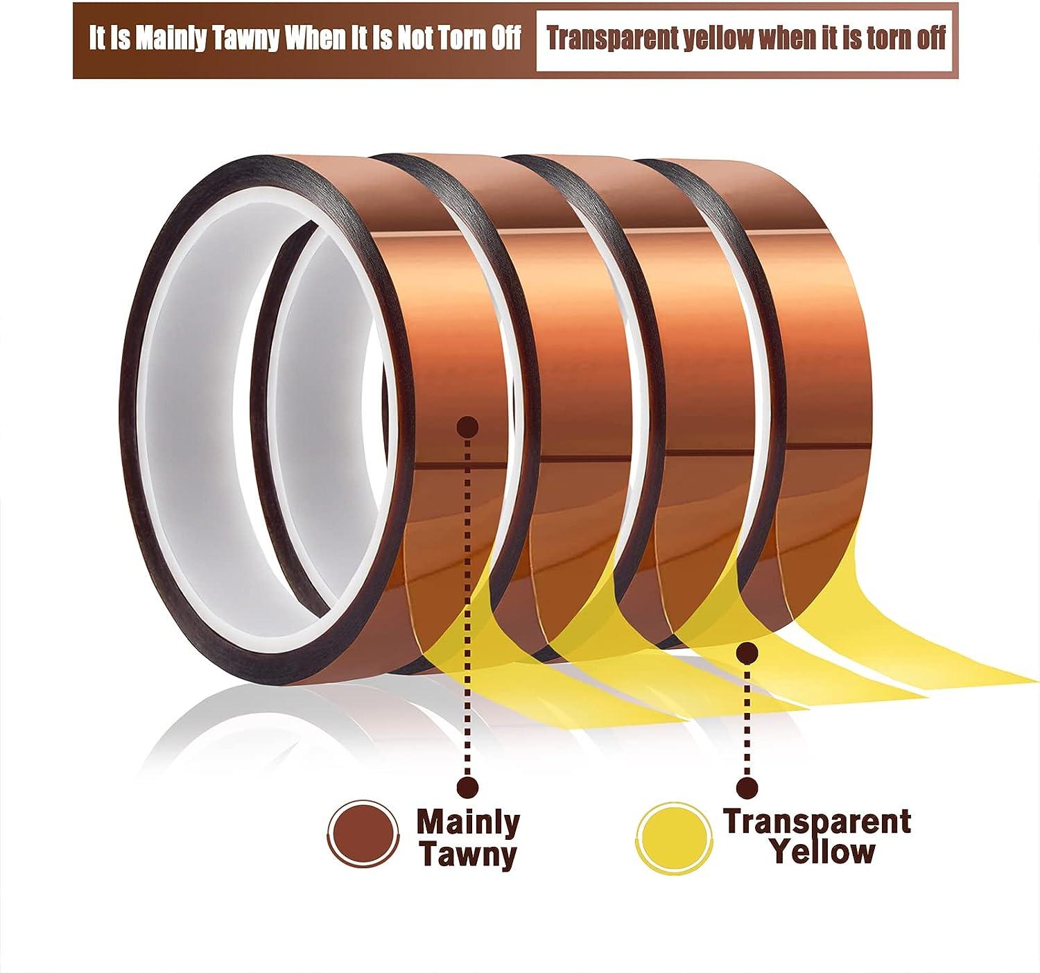 4 20mm X33M(108Ft) Clear Heat Tape for Htv Electrical Tape Transparent High  Temperature Sublimation Heat Resistant 