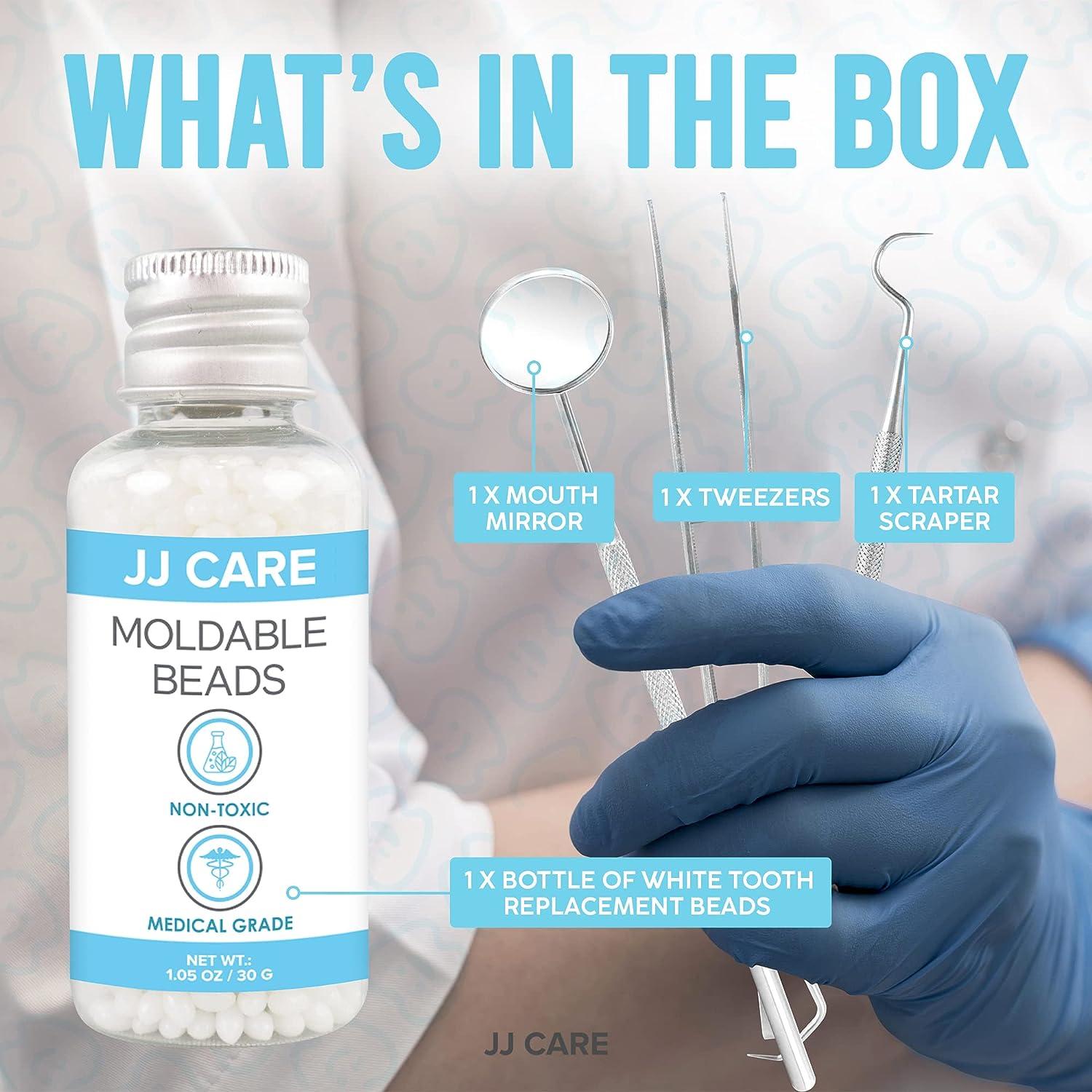 JJ CARE Temporary Tooth Replacement Kit Moldable Thermoplastic Beads