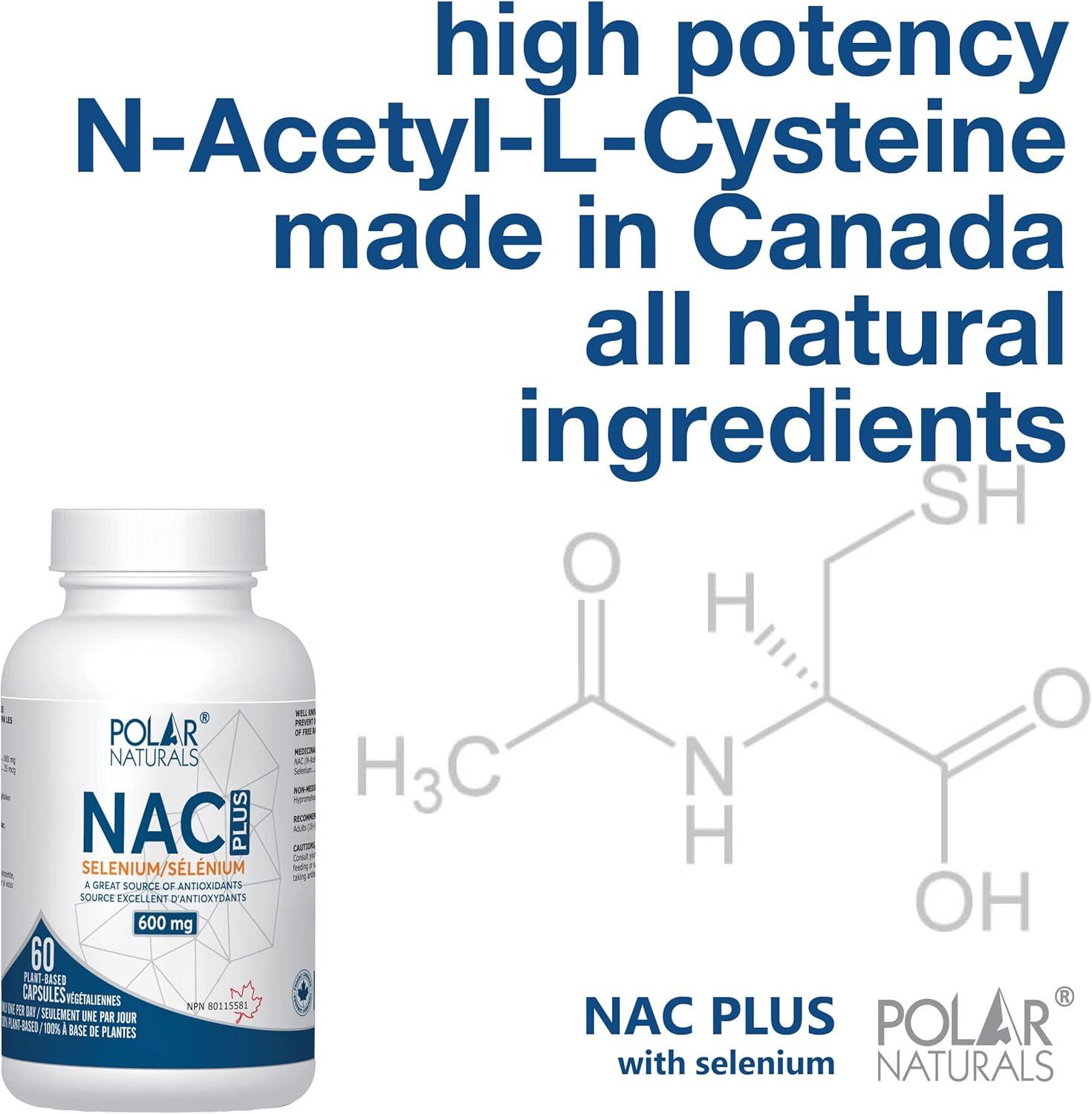 Polar Naturals NAC (N-Acetyl-L-Cysteine) Plus Supports Antioxidant  Glutathione Levels Immune System Support Liver and Detox Support - 60  Capsules | Buy Now with Express International Delivery | GoSupps.com