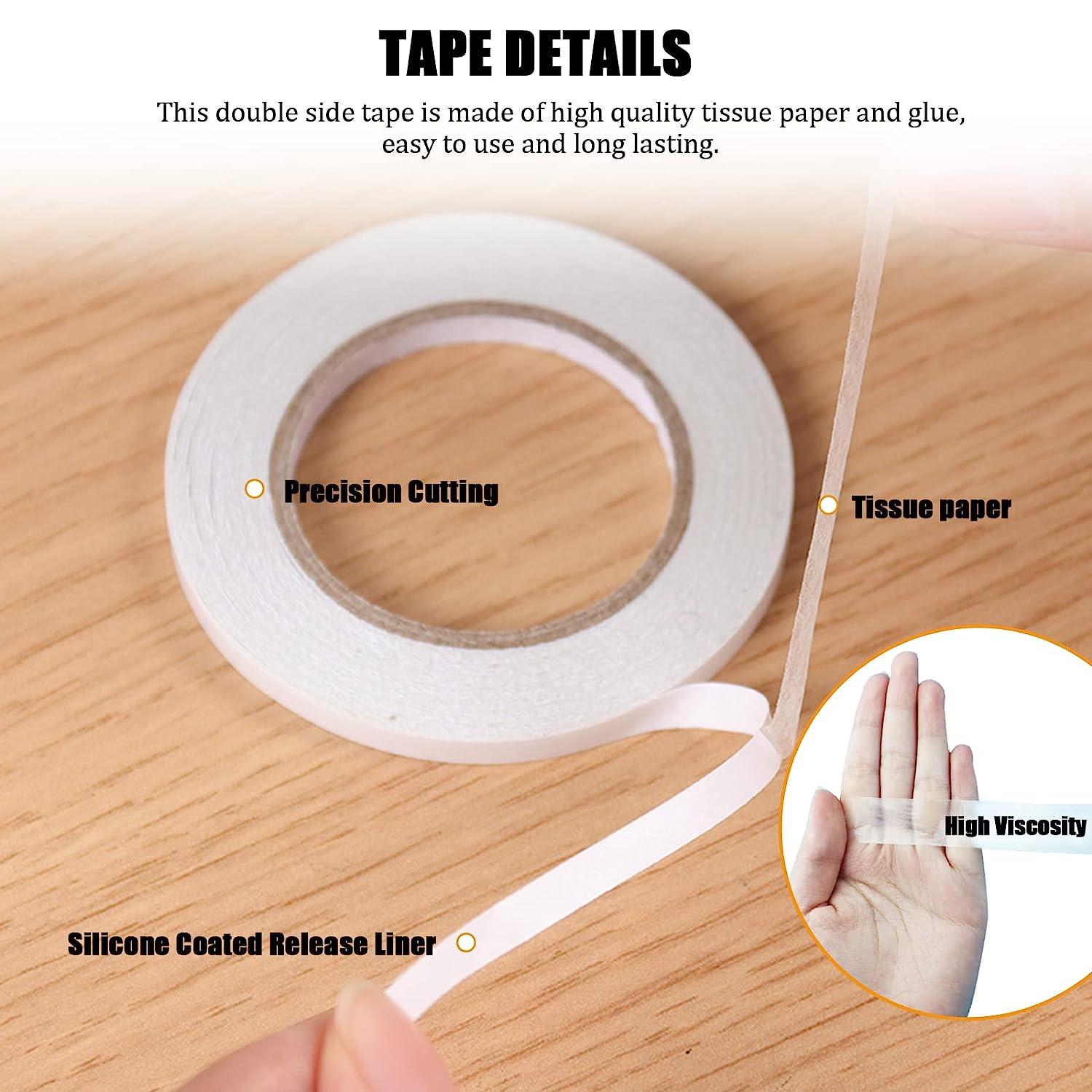 6PCS Premium Double Sided Tape for Crafts, Multi-Size Double Sides