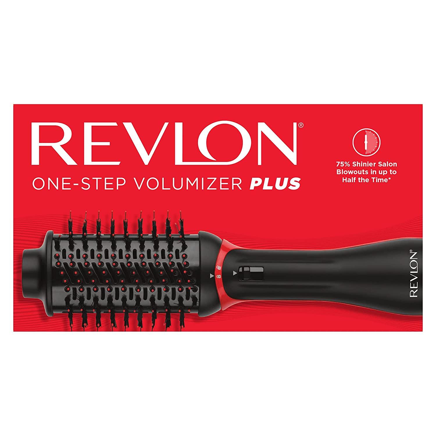 REVLON One-Step Volumizer PLUS 2.0 Hair Dryer and Hot Air Brush, Black 2.0  PLUS BLACK