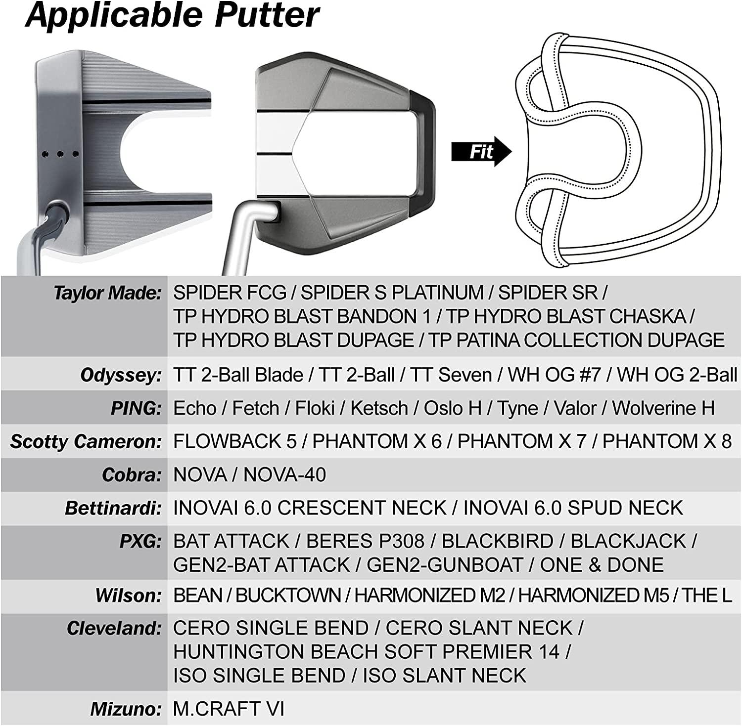 CRAFTSMAN GOLF USA America Mallet Putter Cover Headcover for Scotty Cameron Odyssey For Heel
