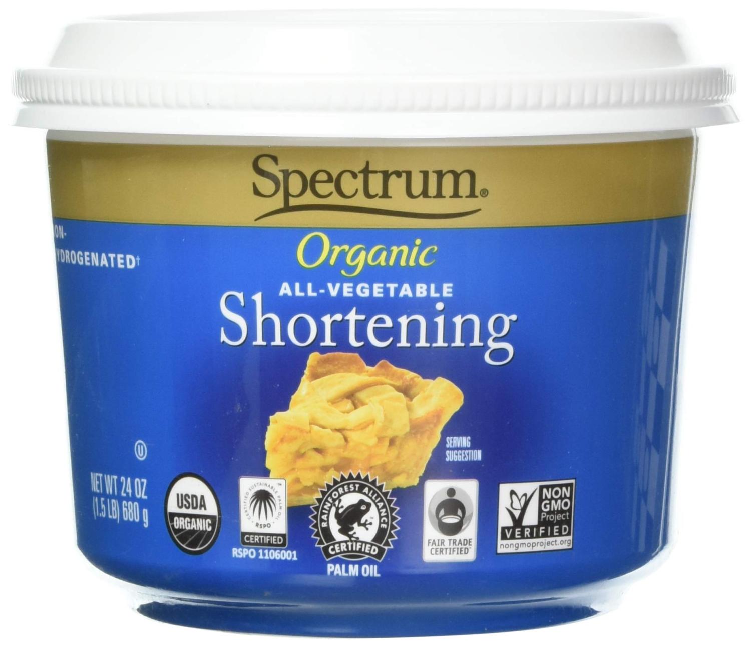 Spectrum 100 Vegetable Organic Shortening 24 oz