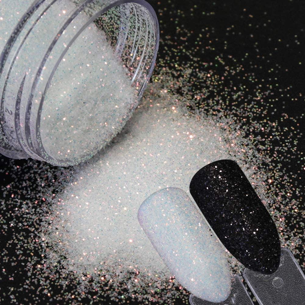 Nail Glitter Powder Iridescent Gradient Shiny Pigment Dust Nail Design Tool