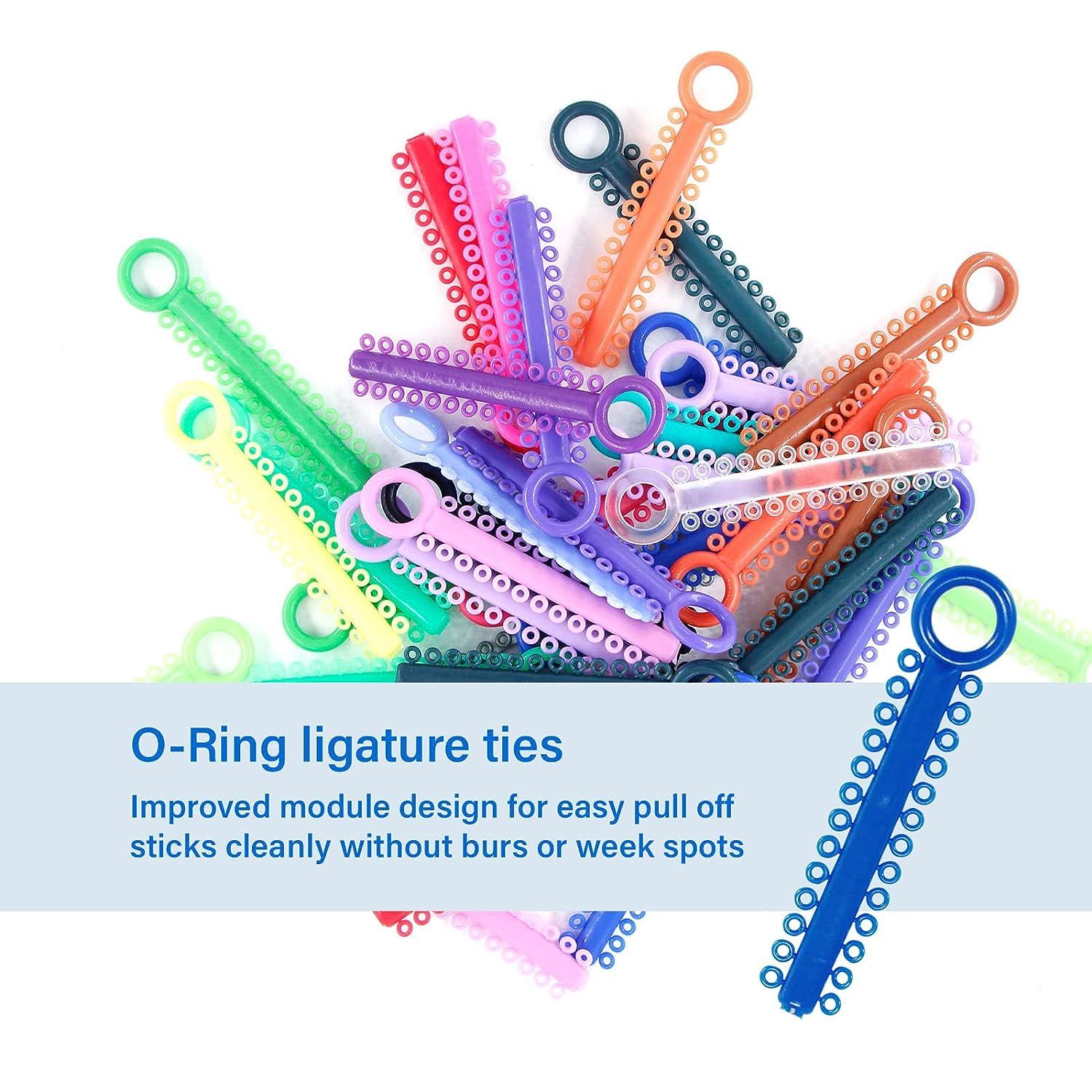 Amazon.com : 2080 Power Sticks Ligature Ties Orthodontic Ligature O-Ties,  Elastic Ligature Bands, Elastic ties O-Rings Elastic Bands for Braces 26  ties on each stick (Mix Color) : Health & Household
