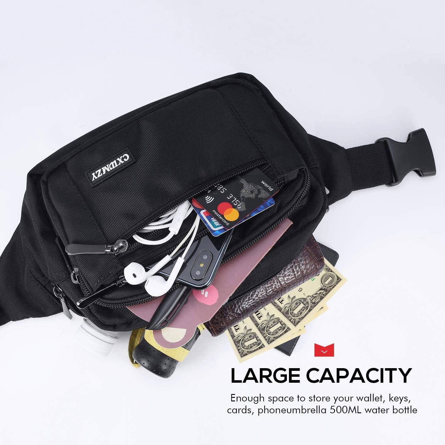 Minimalist Fanny Pack Multi-Pocket Black Men's Handsome Chest Bag, Large  Capacity Multi-pocket Crossbody Bag, Mobile Phone Summer Bag