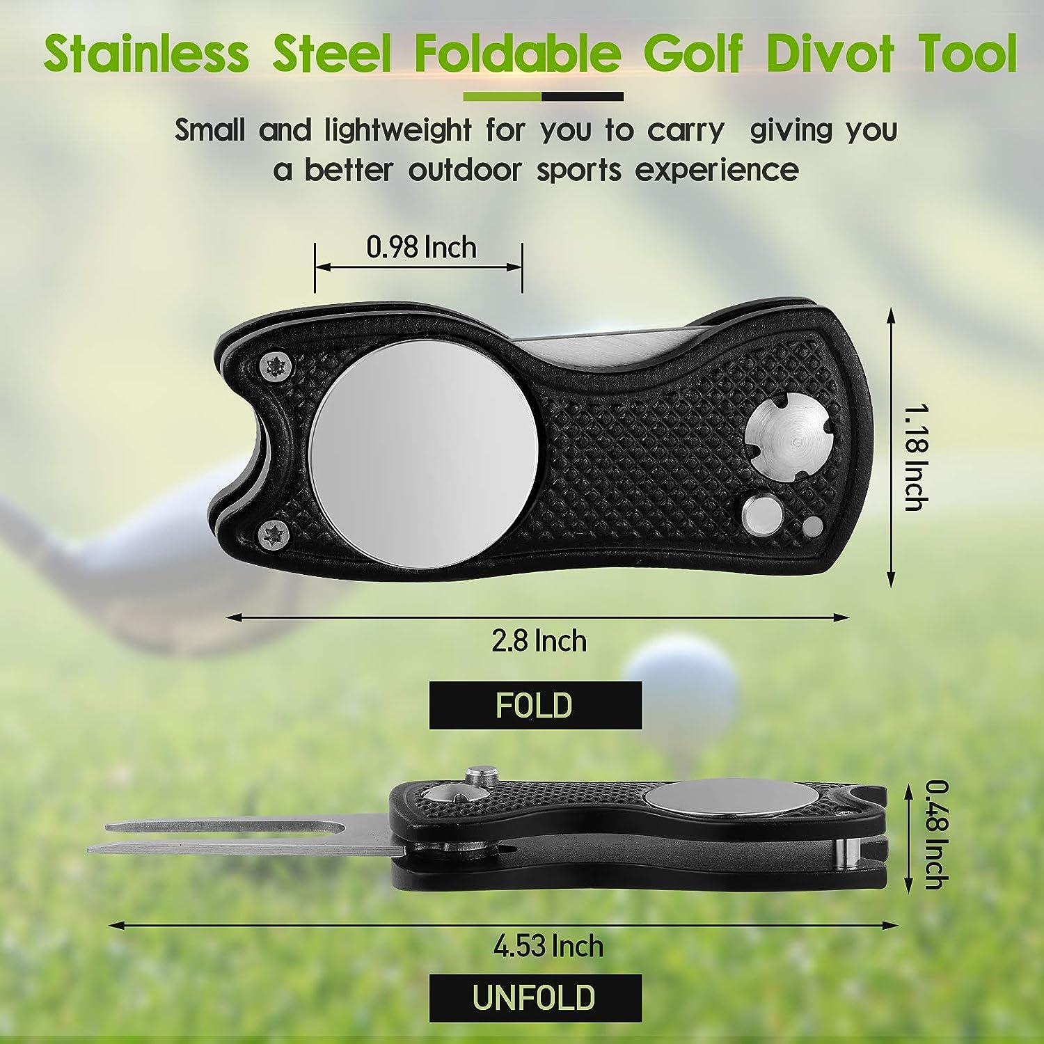 Portable Golf Ball Waist Bag with Foldable Divot Repair Tool