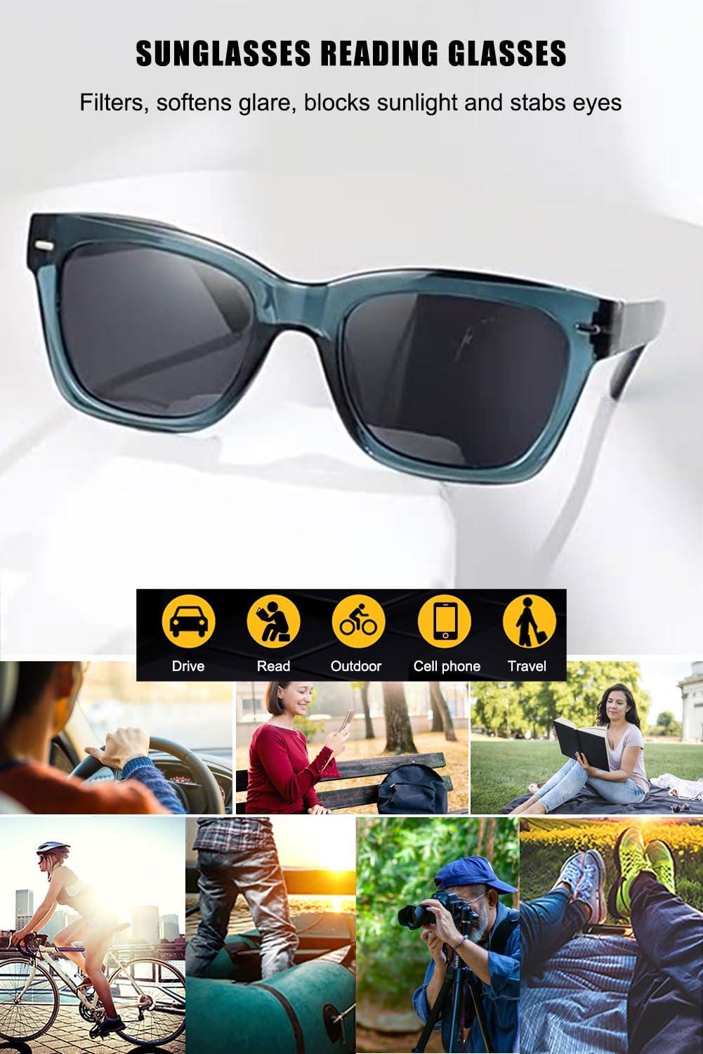 Vevesmundo Sun Reading Glasses for Men & Women | Prescription Sunglasses  with Sun Protection | Available in Multiple Strengths (0 to +4.0) | Buy Now  with Express International Delivery | GoSupps.com