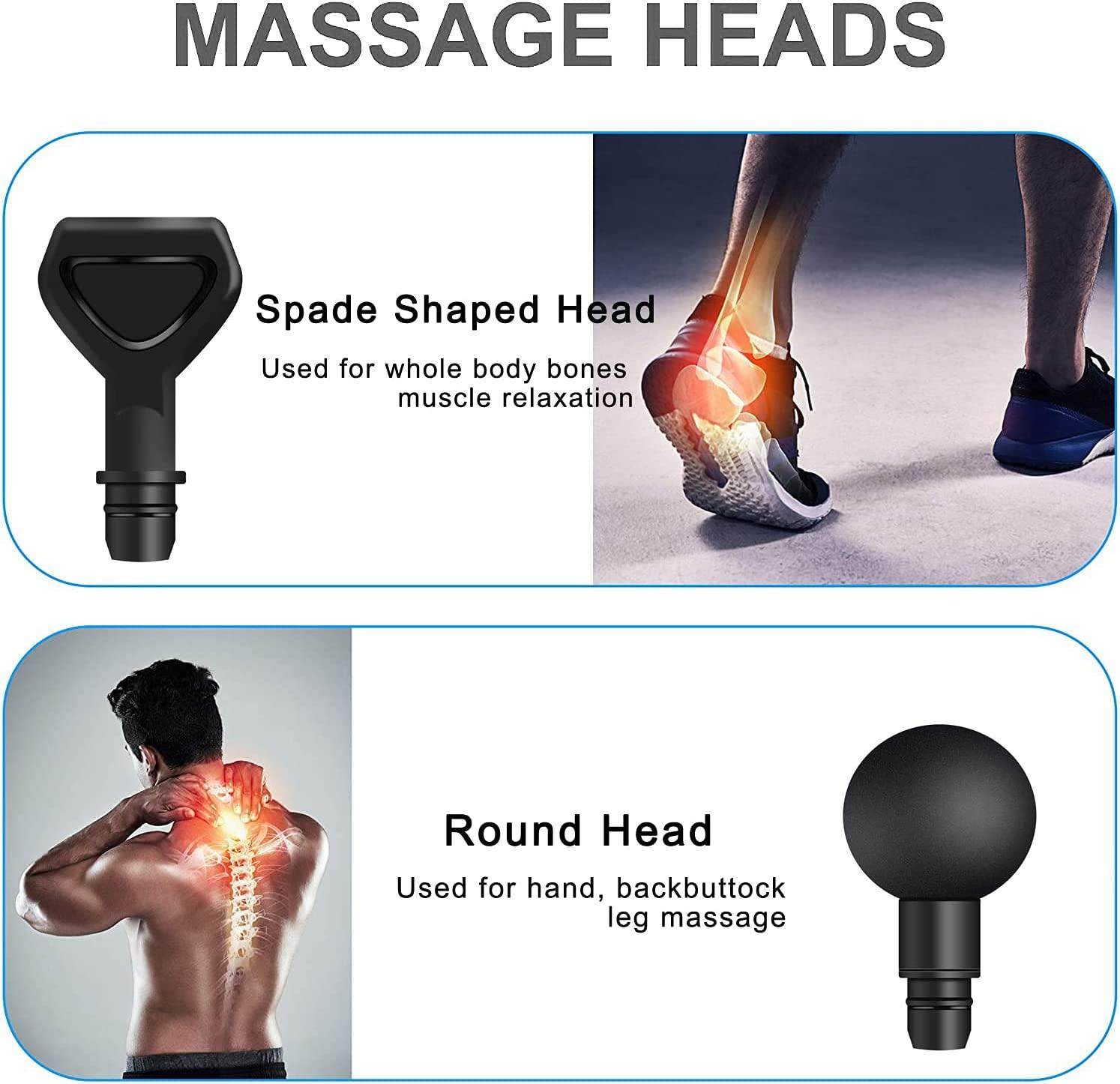 Massage Gun Heads for Hypervolt Go, Replaceable Massager Gun Attachment