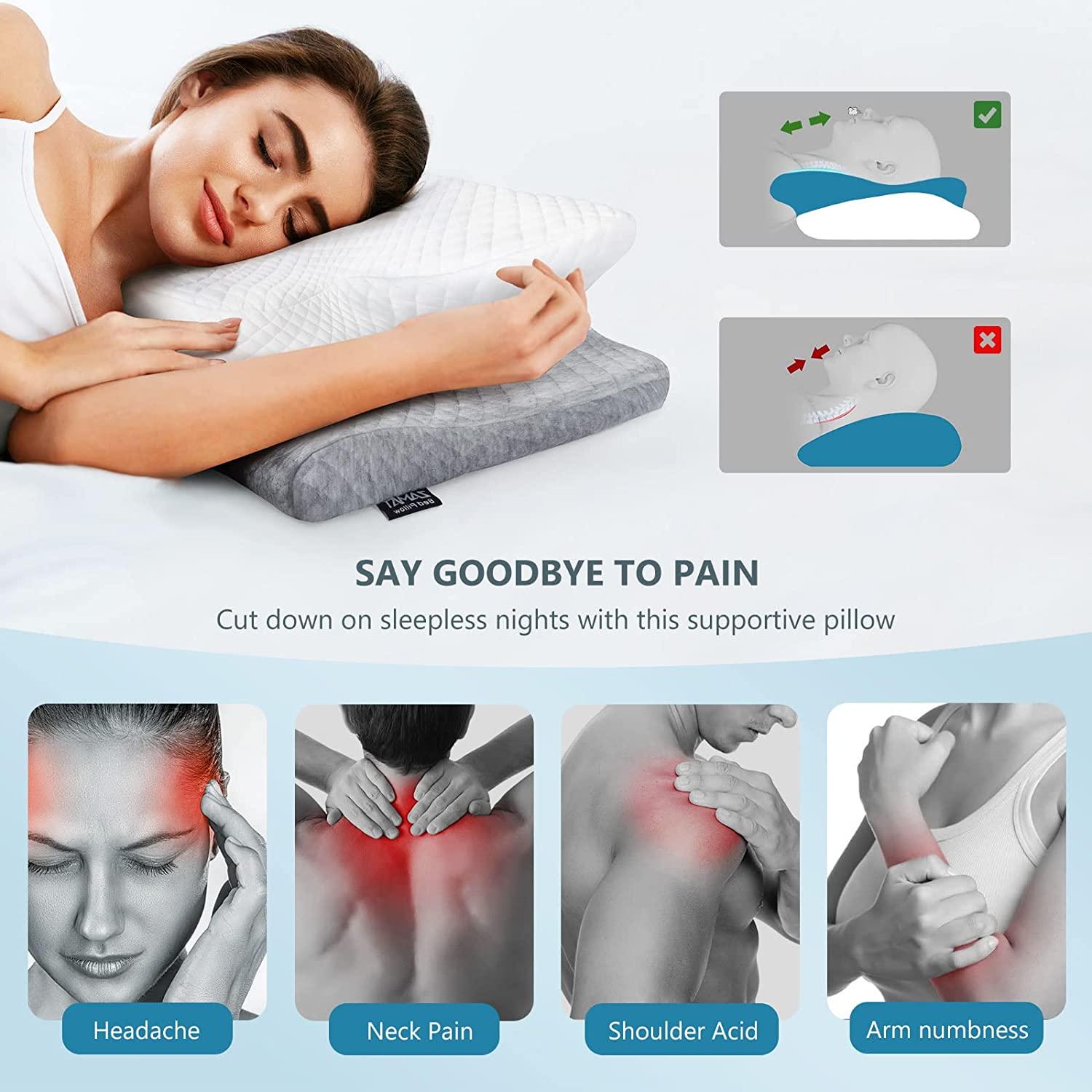 M/L Adjustable Back Pain Relief Pillow Bed Rest Back Pillow