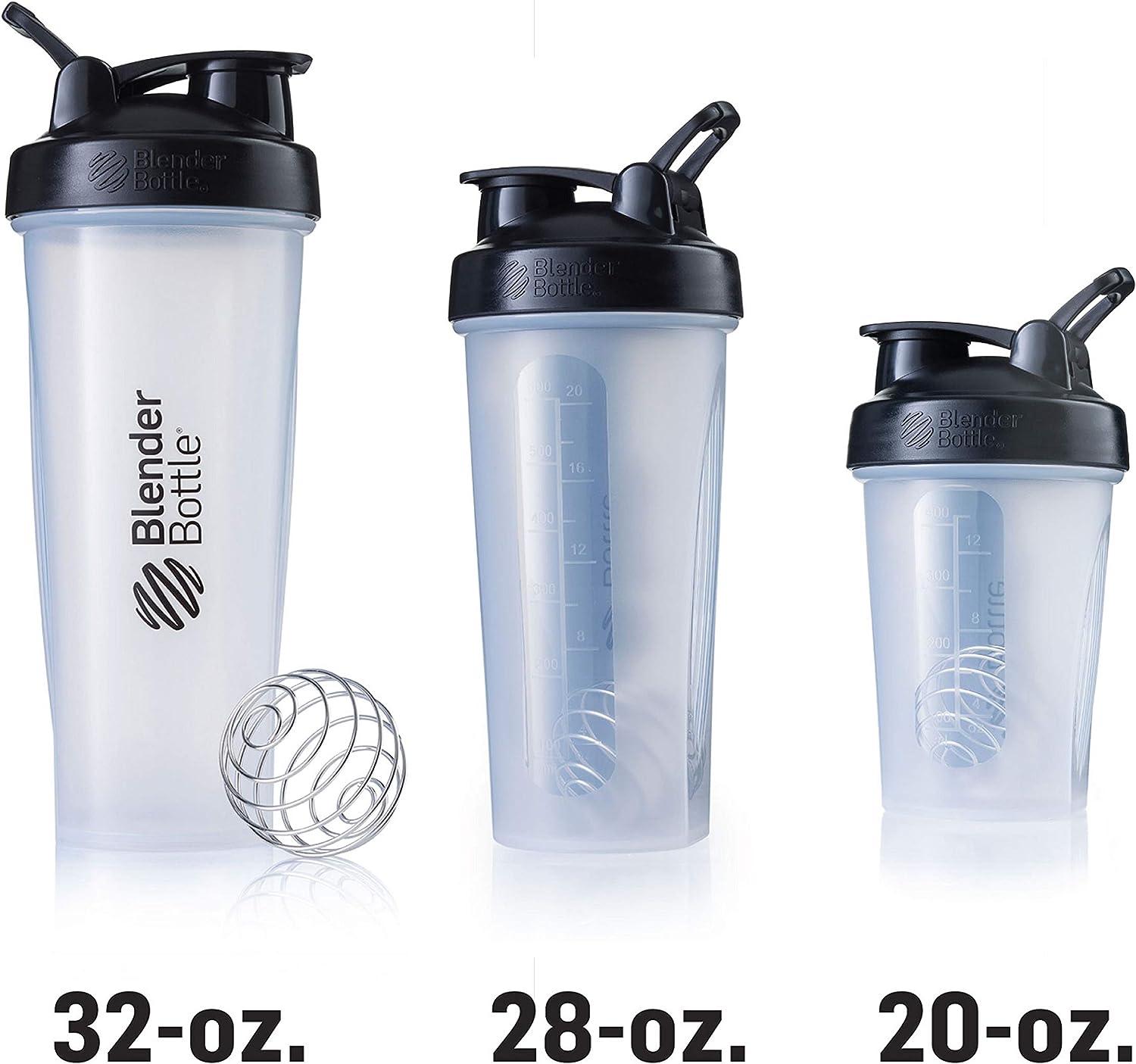 BlenderBottle Classic Shaker Bottle Perfect for Protein Shakes and Pre  Workout 28-Ounce Clear/Black
