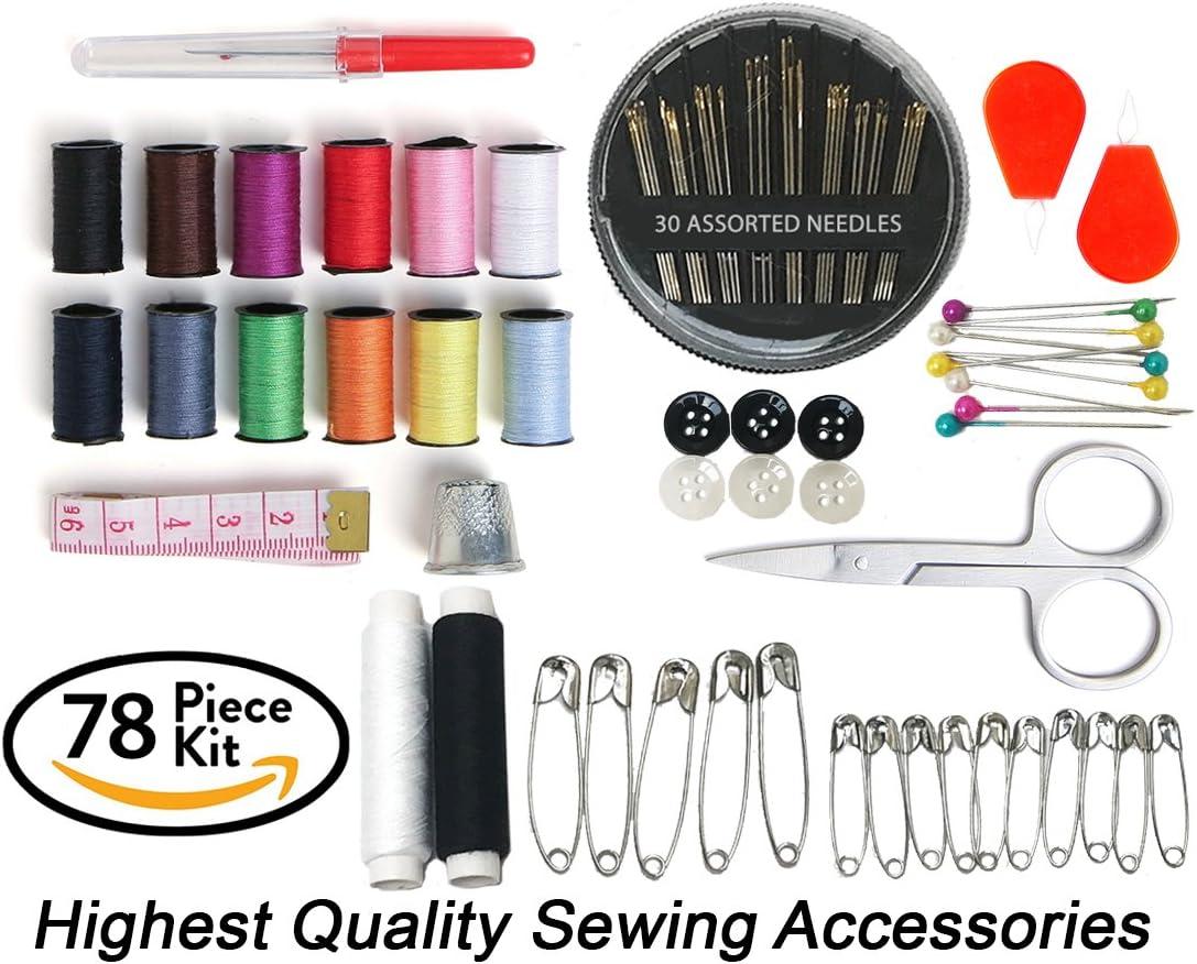 Craftlab Best Mini Sewing Kit with Sewing Survival Ebook, 78 Emergency  Accessories For Home, Travel, Emergency