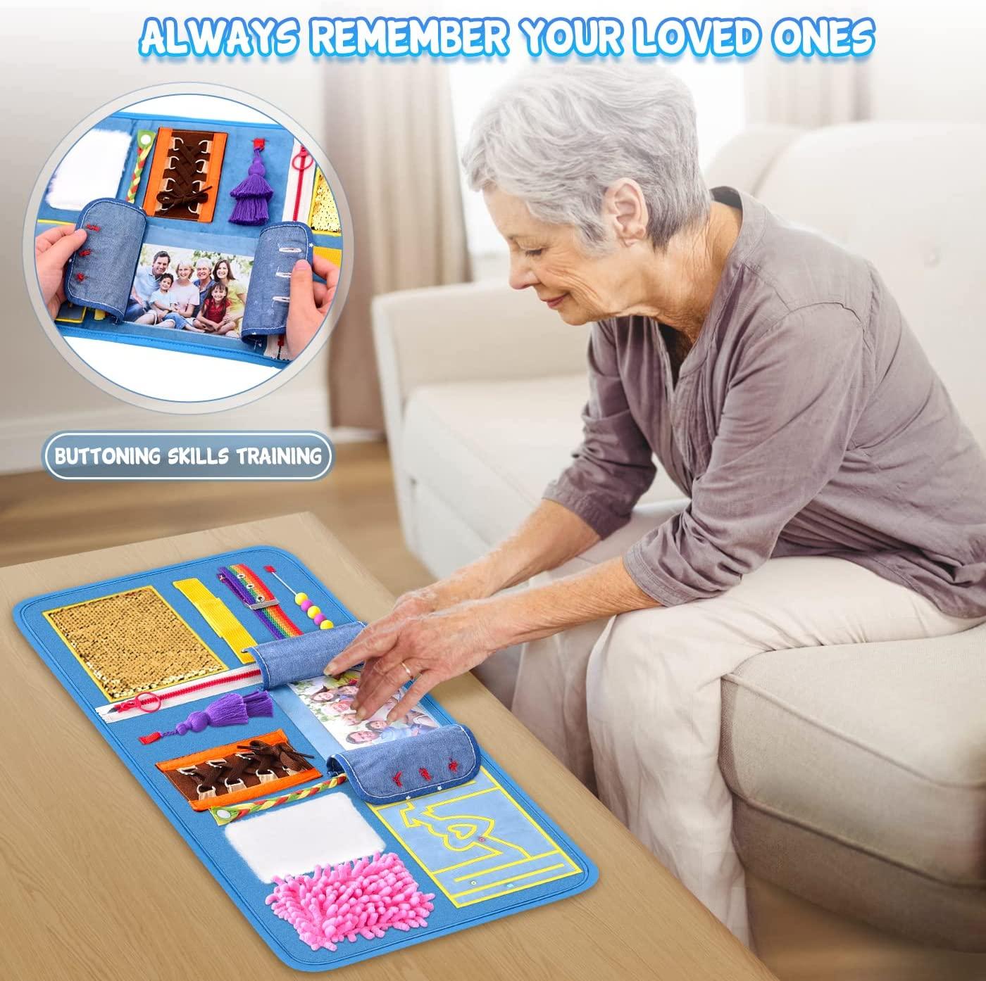KUMUNI Fidget Blanket, Dementia Activities for Seniors, Alzheimer's