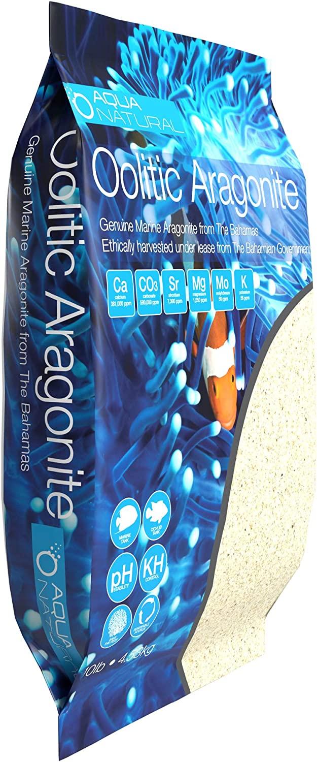 AQUANATURAL Oolitic Aragonite 10lb Aquarium Sand for Reef, Saltwater