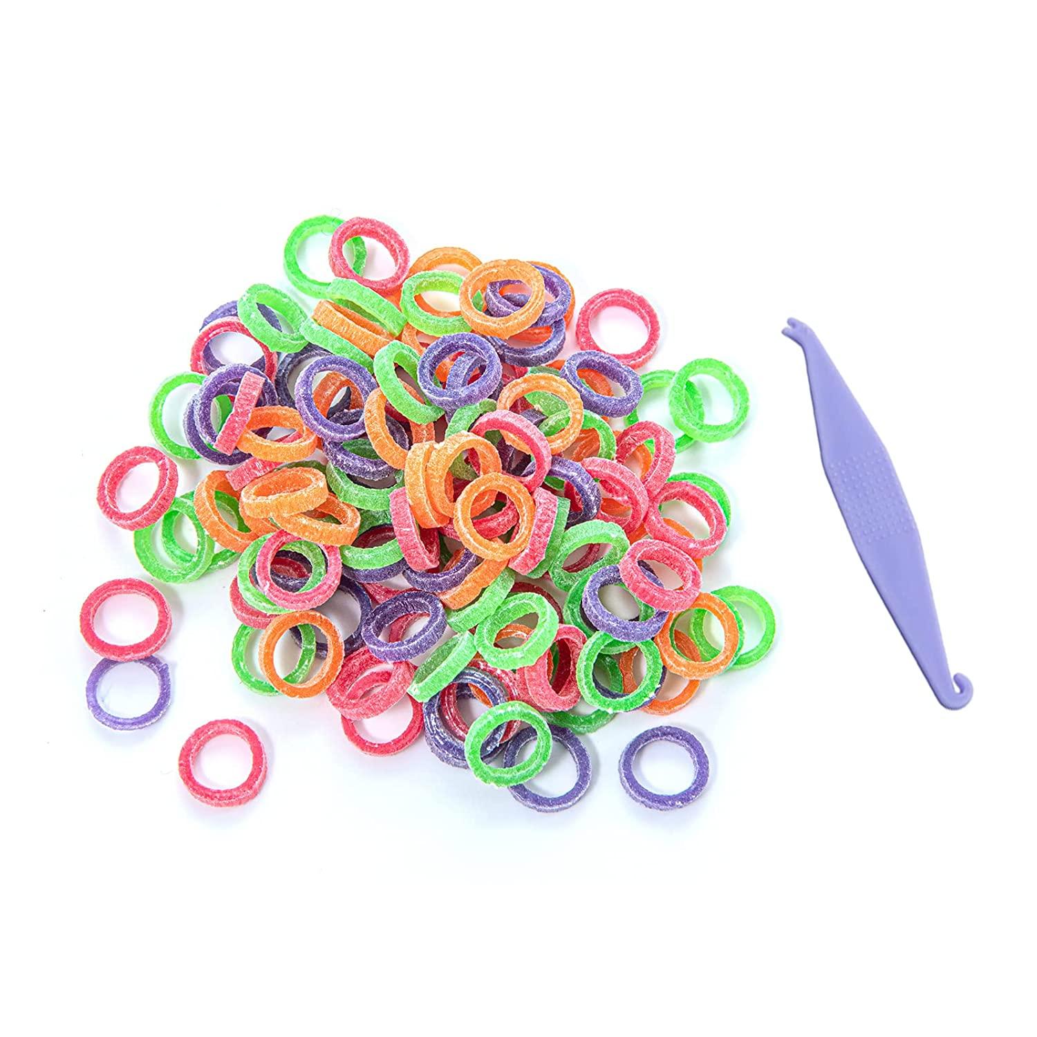 JMU Orthodontic Neon Elastics 3/16 Inch Heavy 6.5oz 500 pack Intraoral Elastic Bands Latex Free