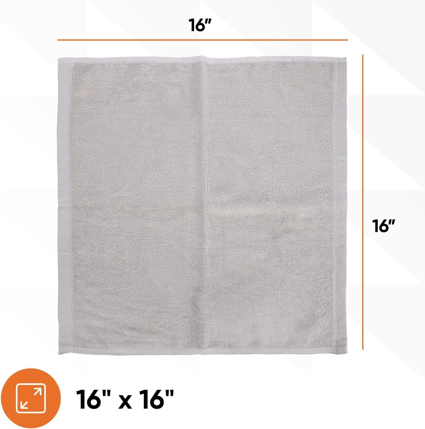 Superio Cotton Terry Cloth Towels 12 All Purpose Face Cloth, Cleaning Rags  , 24
