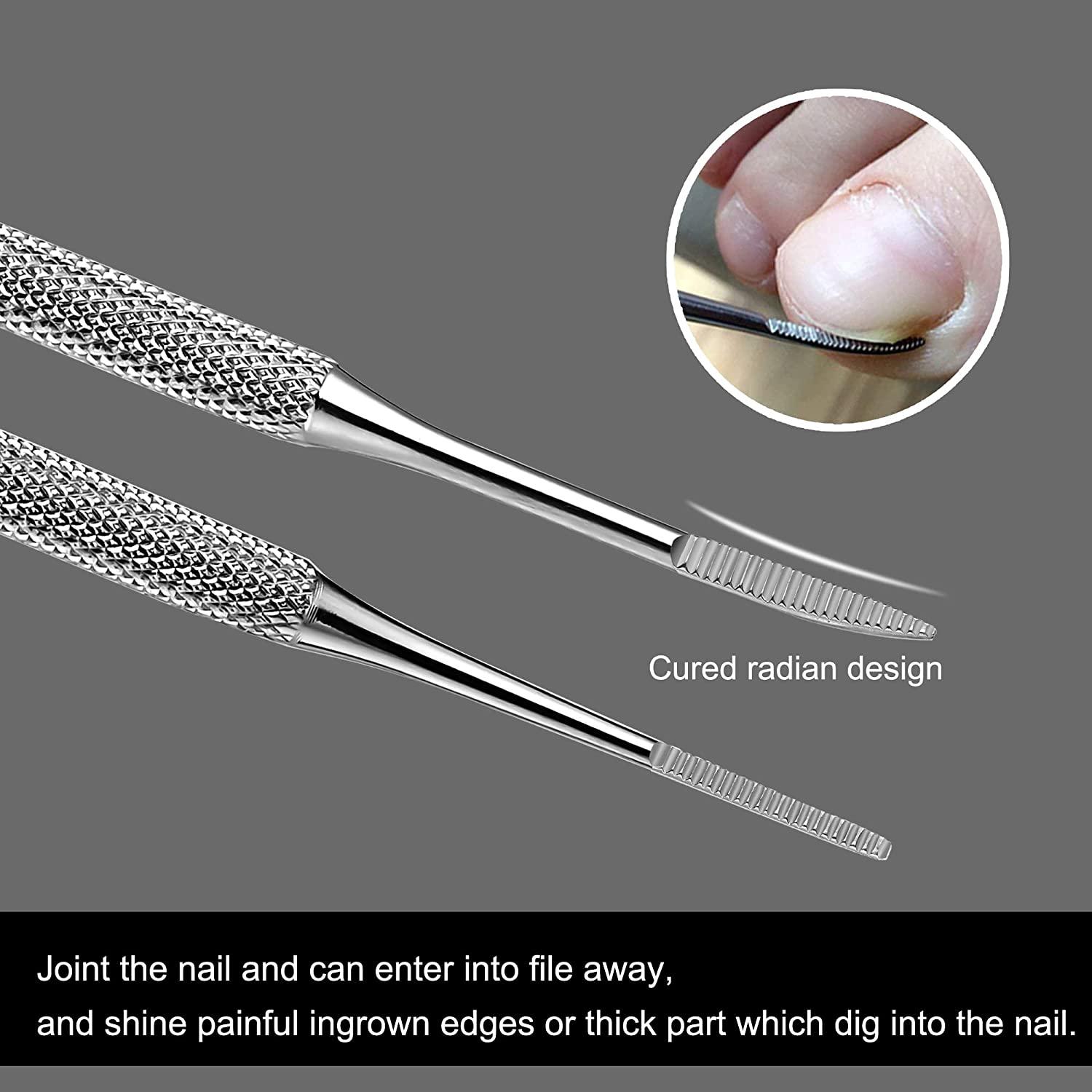 FAMILIFE Ingrown Toenail File and Lifter, 2pcs Ingrown Toenail Tool