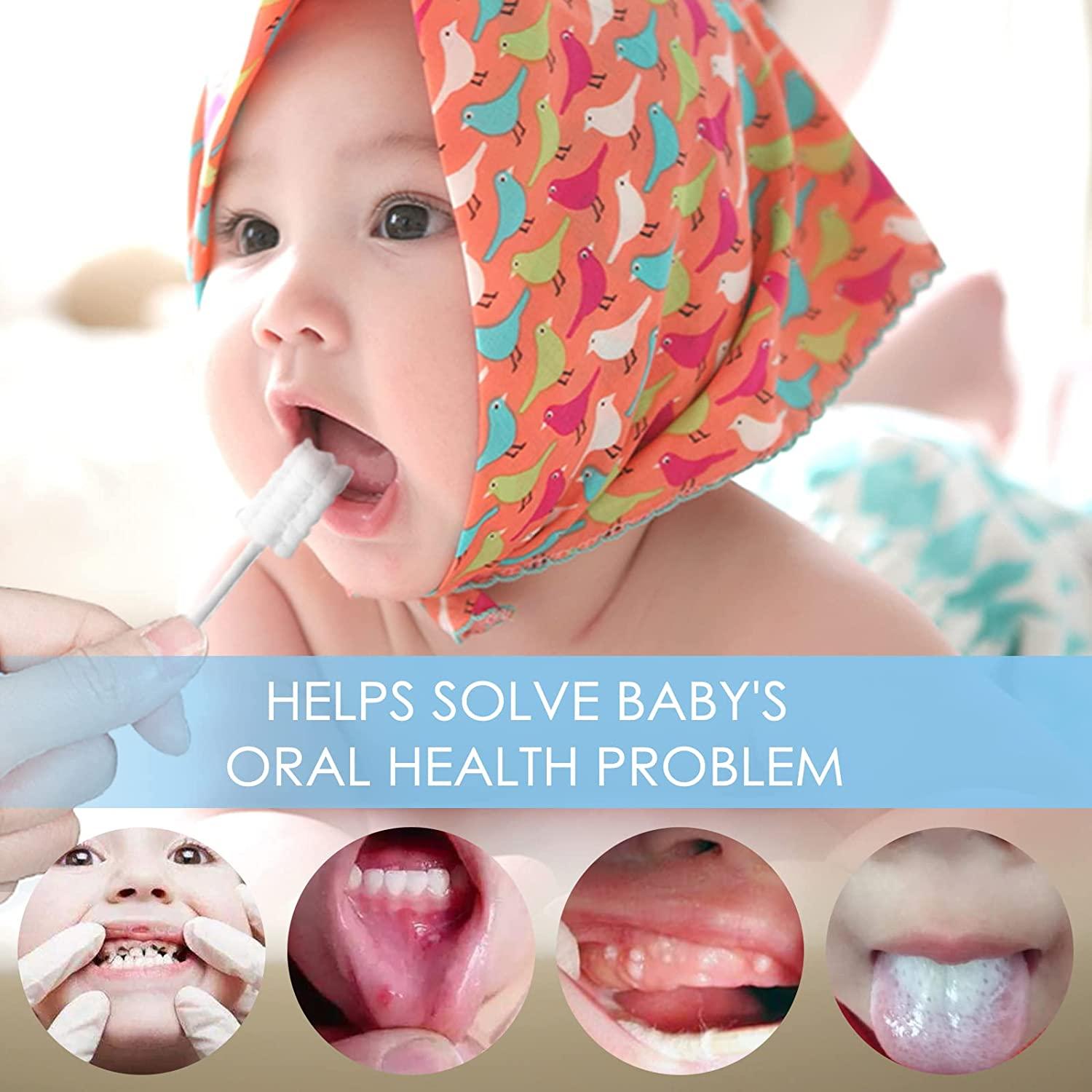 Gauze Infant Tongue Brush Baby Oral Cleaner 108 Disposable Infant