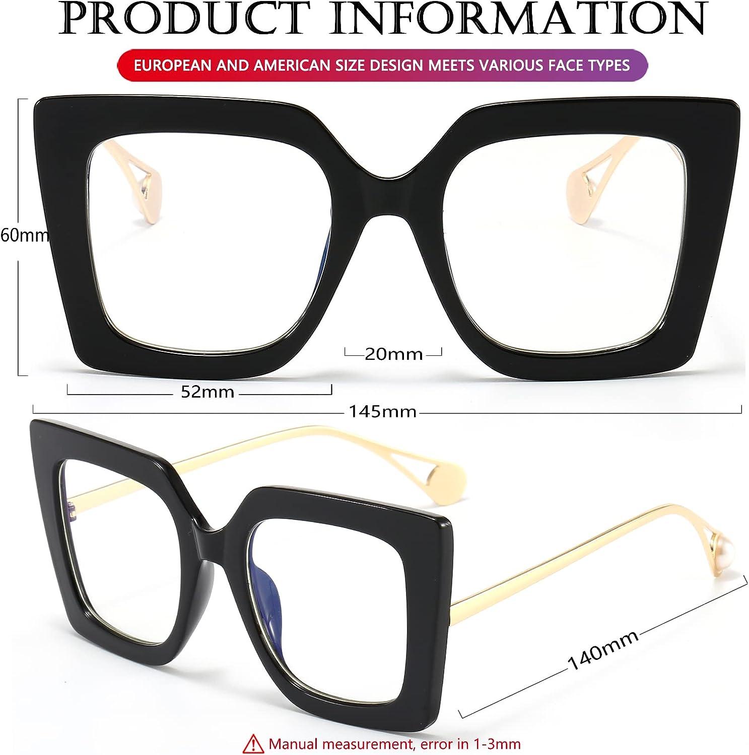 Oversized blue shop light glasses