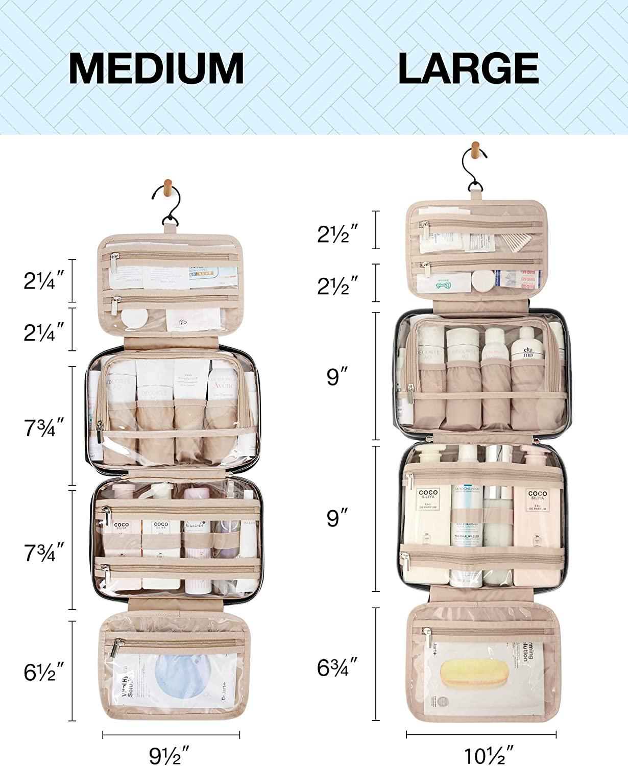 Hanging Travel Toiletry Bag - Large Cosmetics, Makeup And
