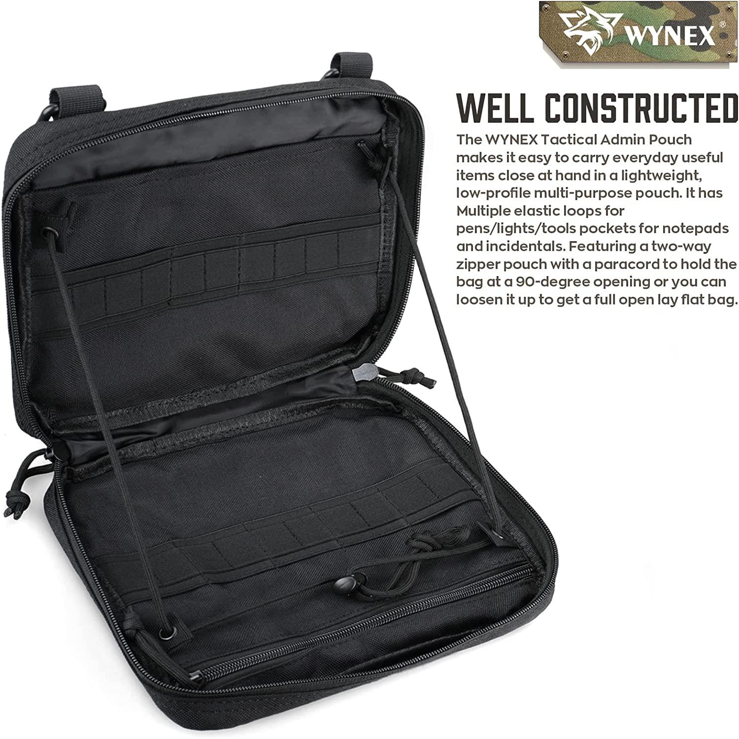  WYNEX Tactical Admin Molle Pouch, Medical EDC EMT Utility Bag  Shell Design Attachment Pouches Hiking Belt Bags : Sports & Outdoors