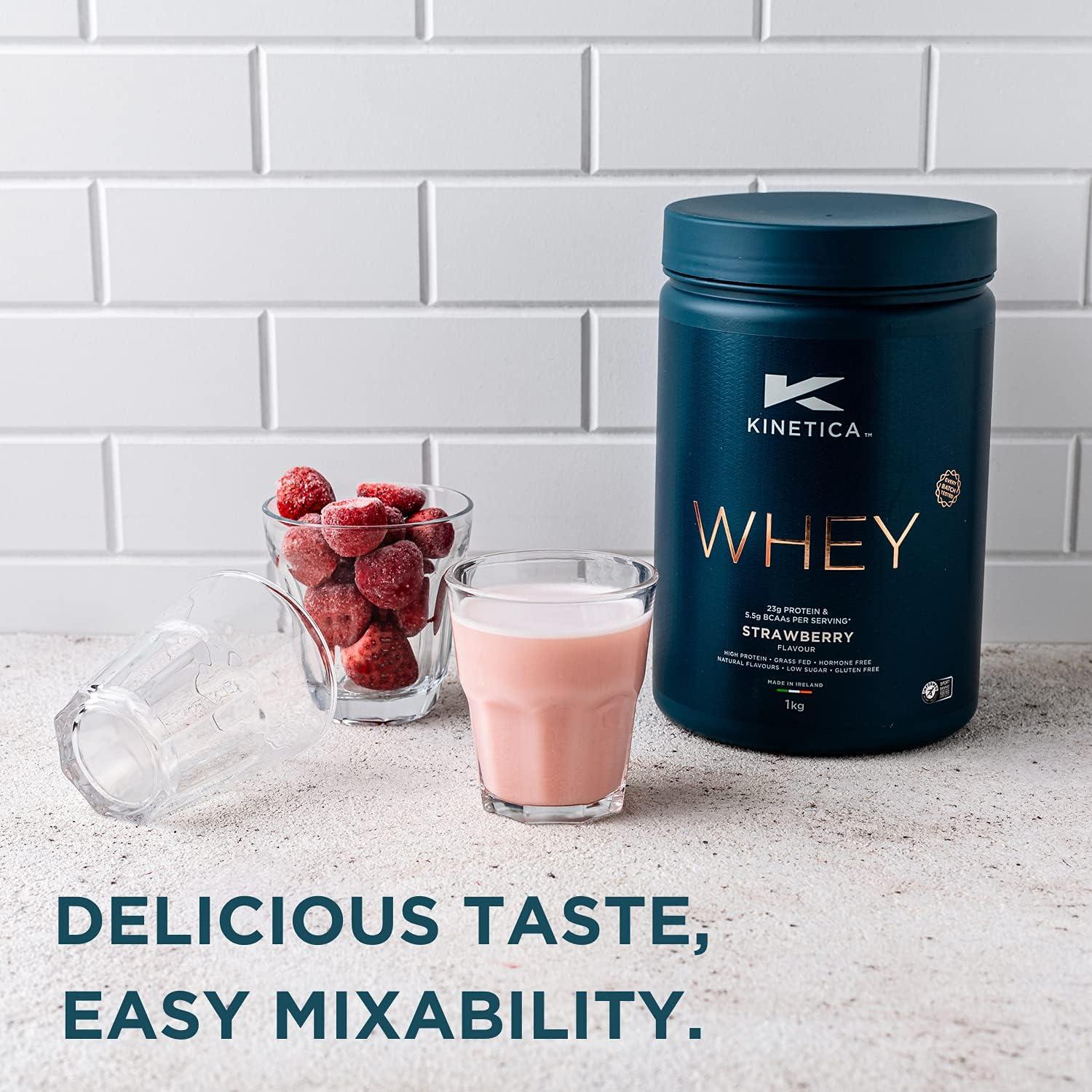 Premium GrassFed Whey Protein Powder 1kg Strawberry Flavor