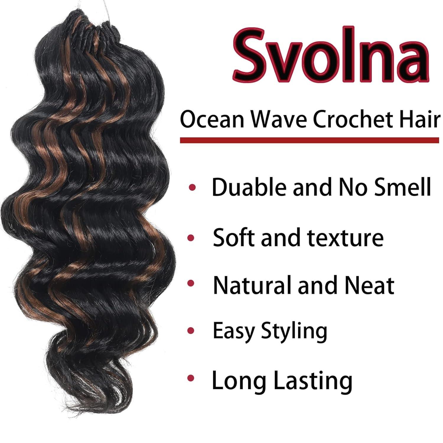 Ocean Wave Crochet Hair 9  Pre-Looped Wavy Curly Crochet