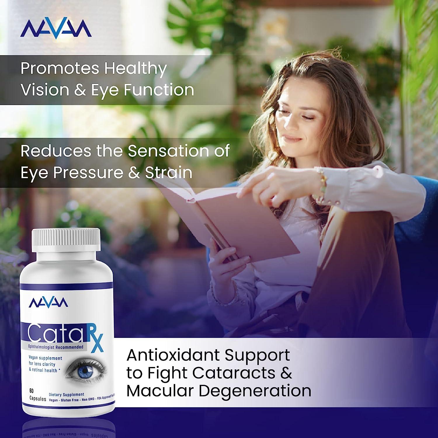 CataRx Cataract Lens & AREDS2 Macular Support Eye Vitamins Vegan