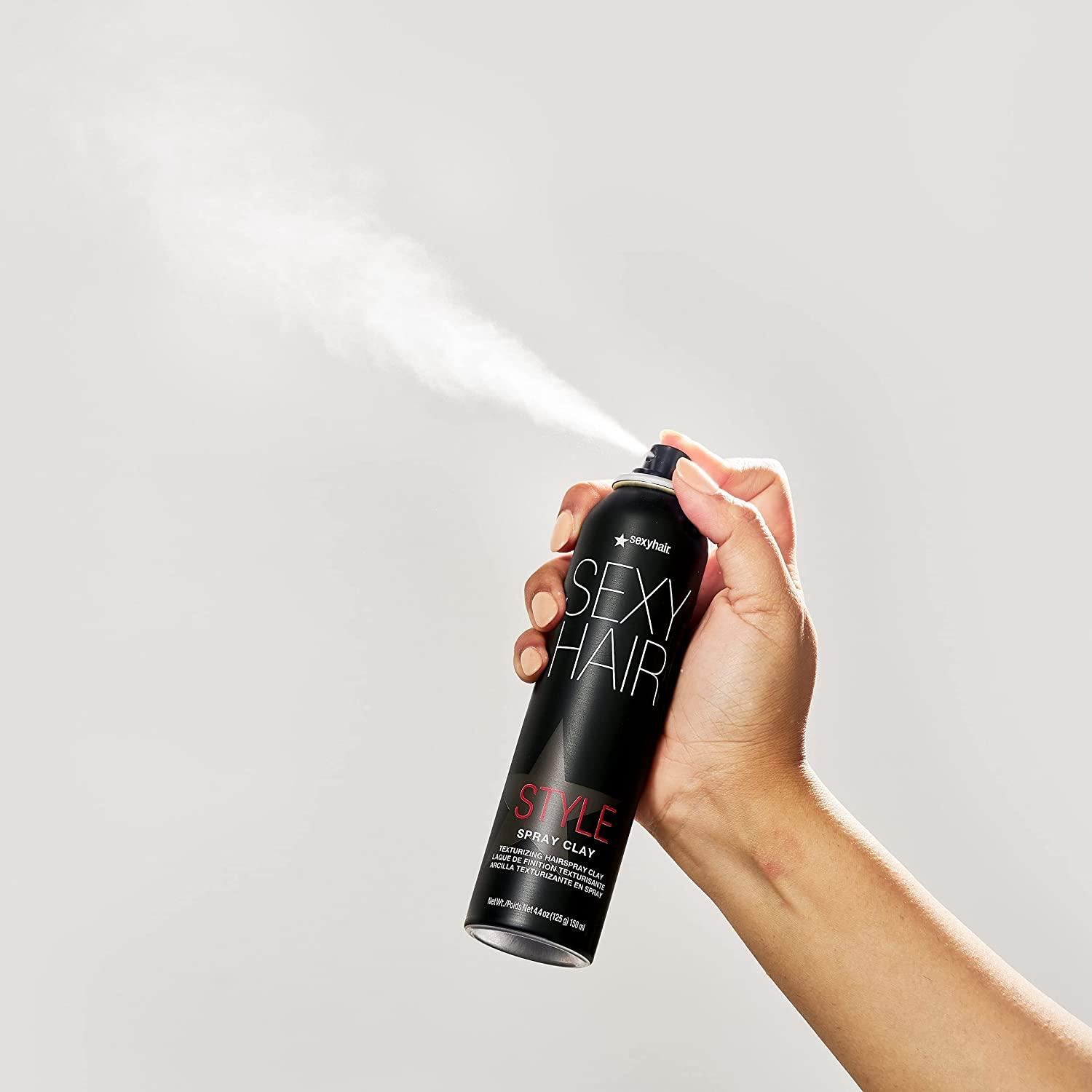 SexyHair Style Spray Clay Texturizing Hairspray Clay, 4.4 Oz All Over