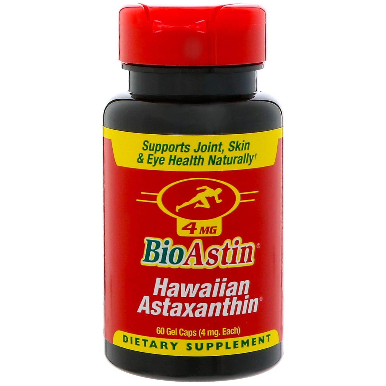 BioAstin Hawaiian Astaxanthin 4mg 60 Gel Capsules Powerful Antioxidant