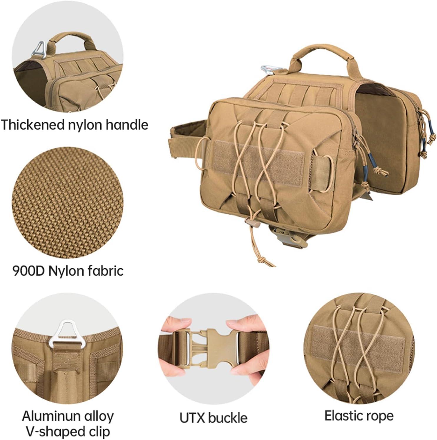 EXCELLENT ELITE SPANKER Tactical Military Dog Saddle Bag Harness