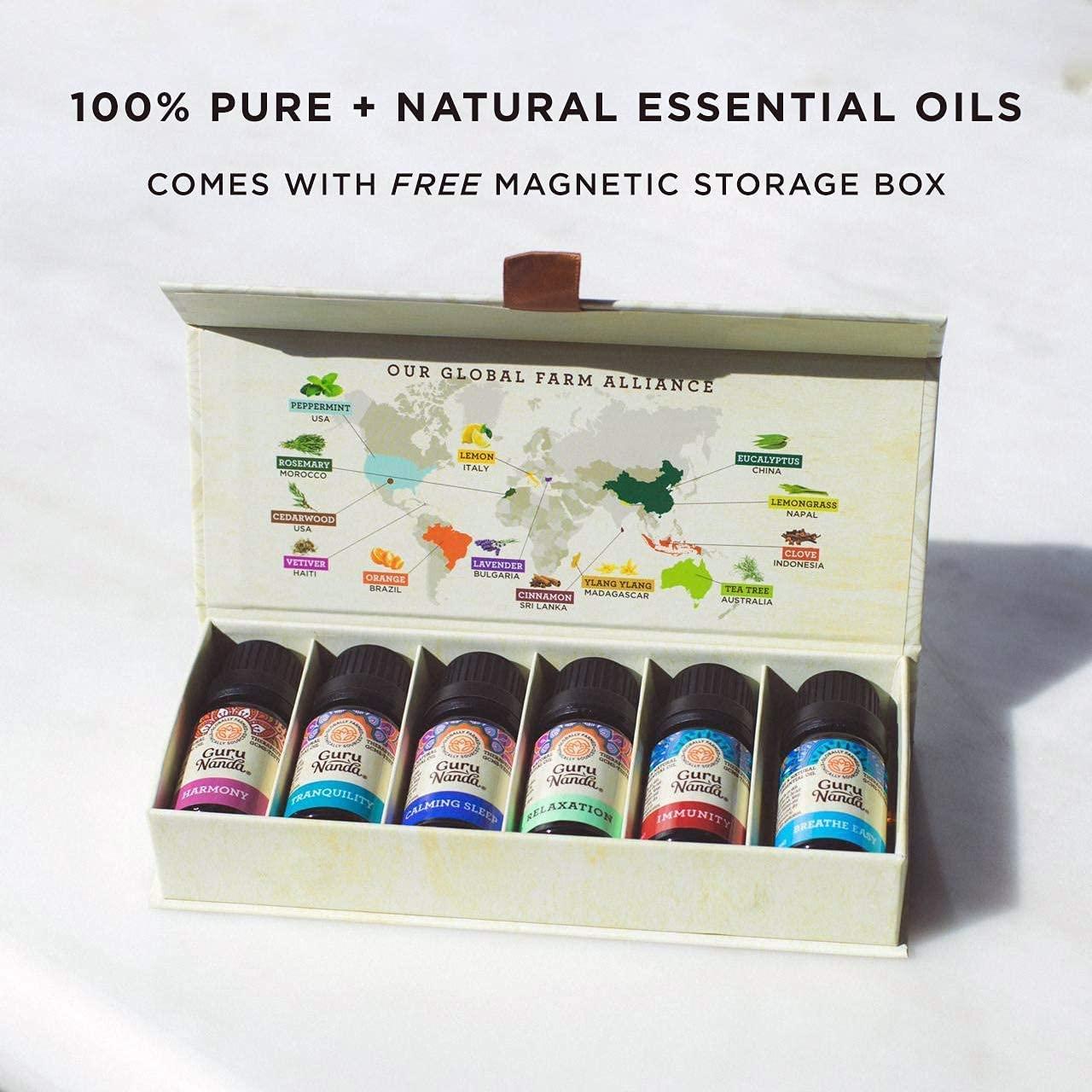 GuruNanda Essential Oils - Pure & Natural for Aromatherapy and
