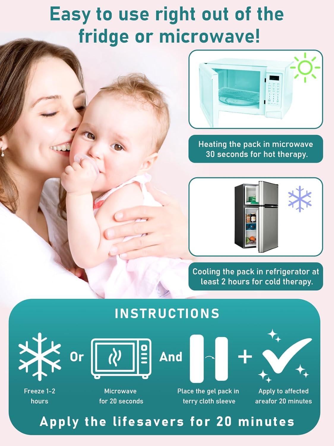 Cold&Hot Perineal Relief Pads for Postpartum EssentialsReusable