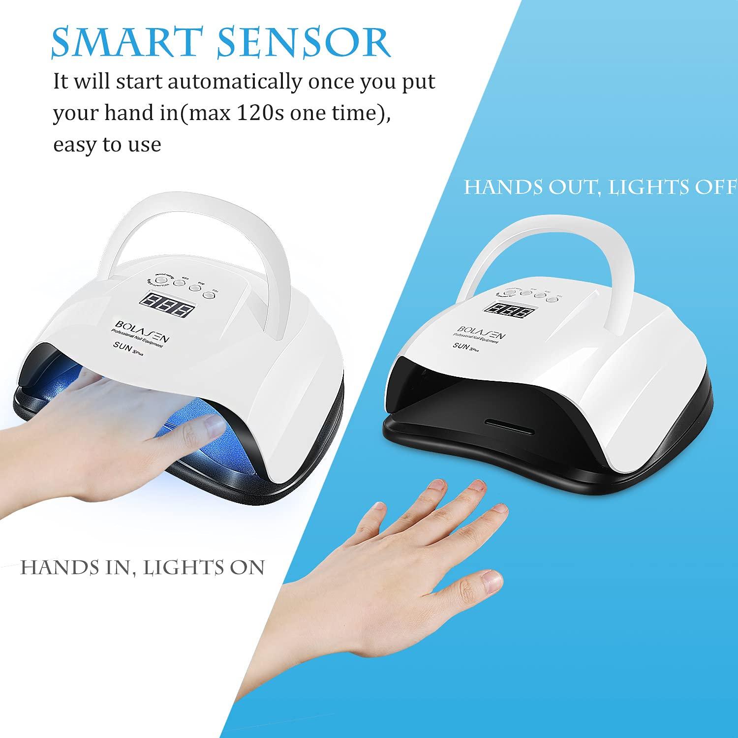 BOLASEN UV LED Nail Lamp 80W - Fast Dryer for Gel Polish