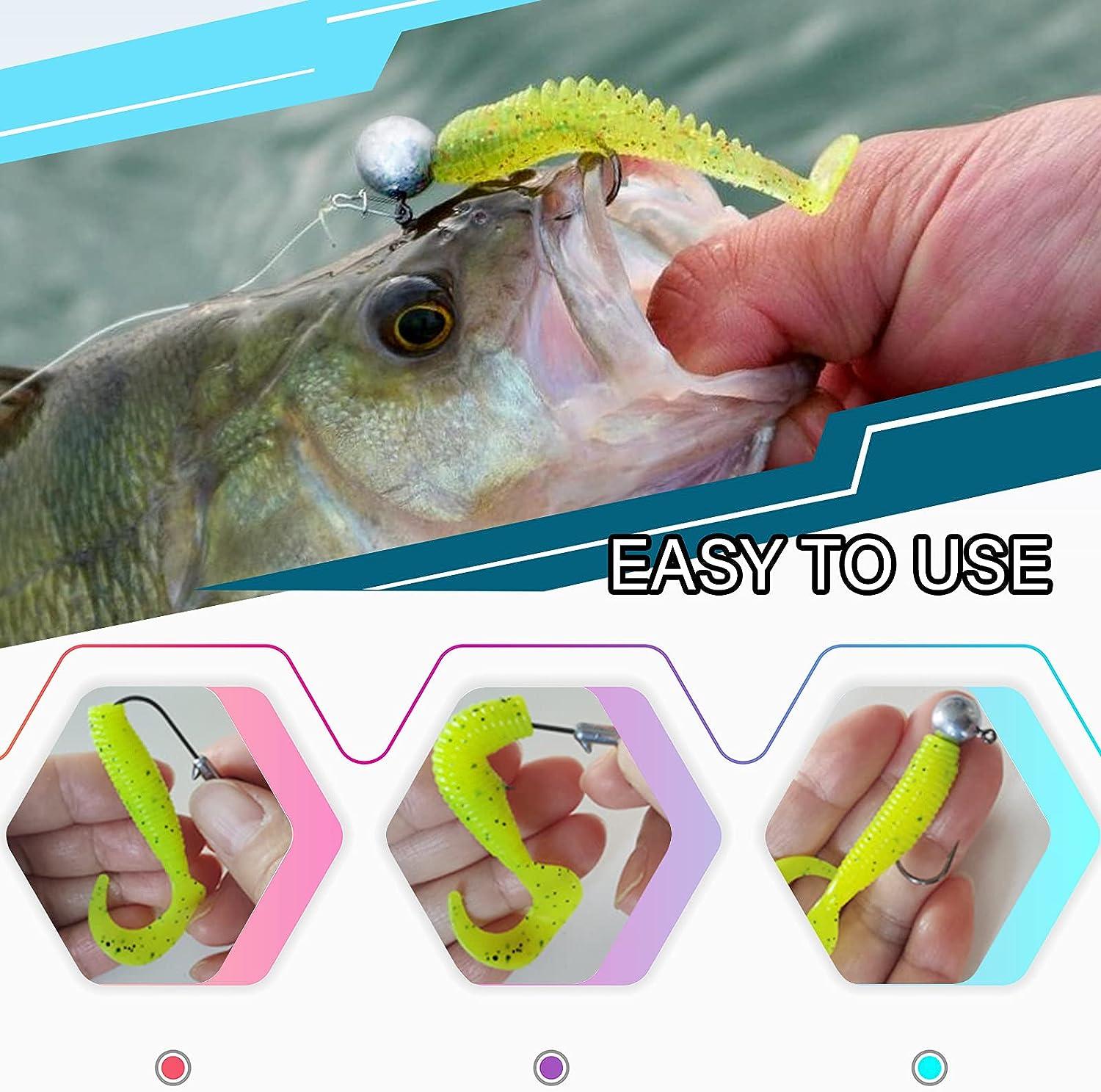 Atibin Barb Saltwater Jig Head Hook Bass Freshwater Jigs Hook Lead Round  Ball Fishing Jig Lead Tackle Sharp Size3 (1/4oz.) 25 pcs