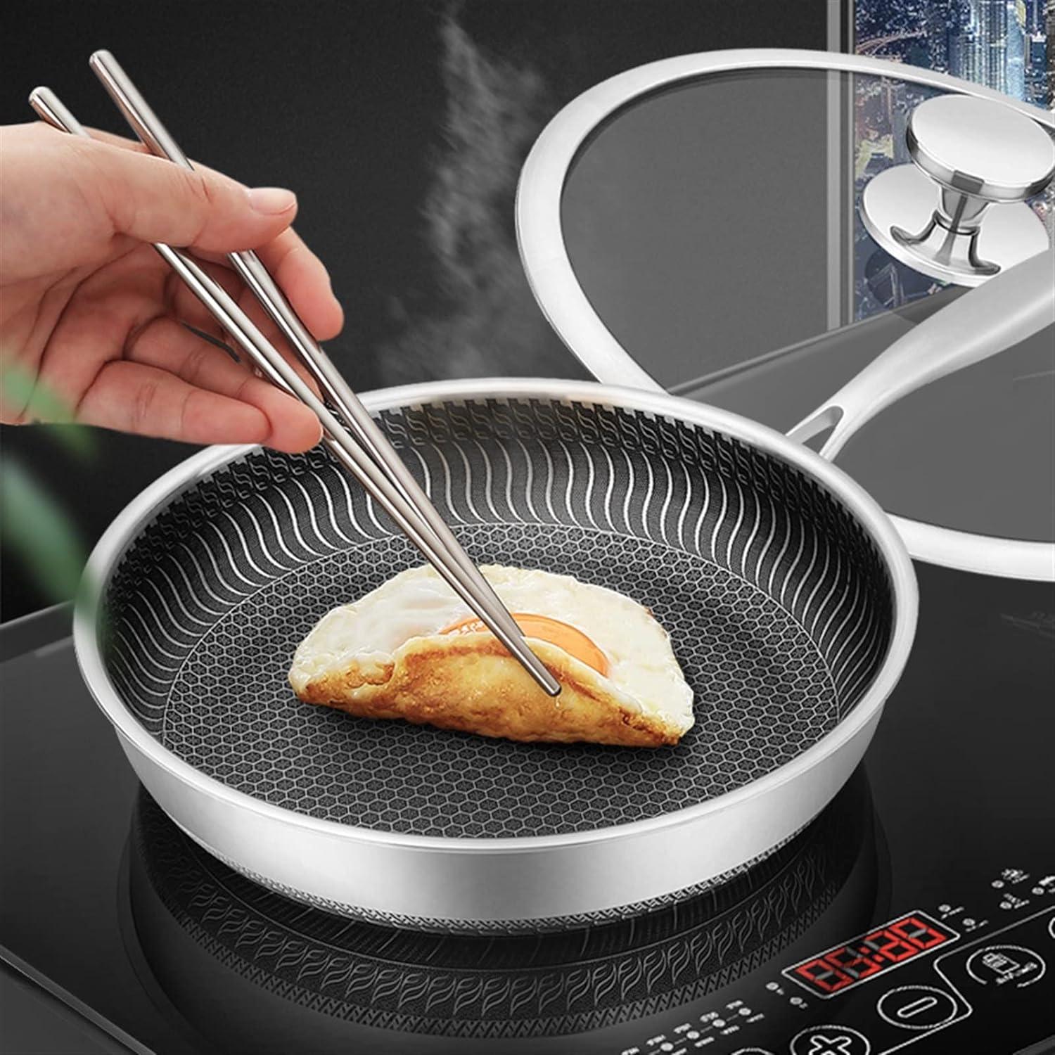 LAKEINX Pan Stainless Steel Pans Cooking Pots Utensils Cookware