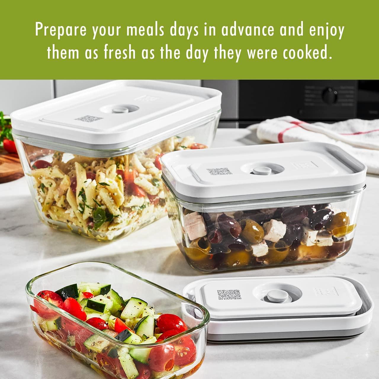 ZWILLING Fresh 3Pc Glass Food Storage Containers Meal Prep Assorted