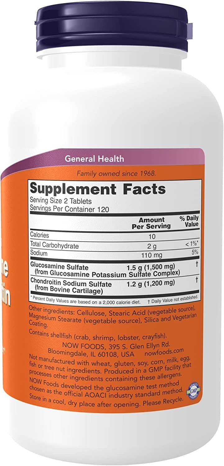 Now Foods Glucosamine & Chondroitin Extra Strength 240 Tablets for