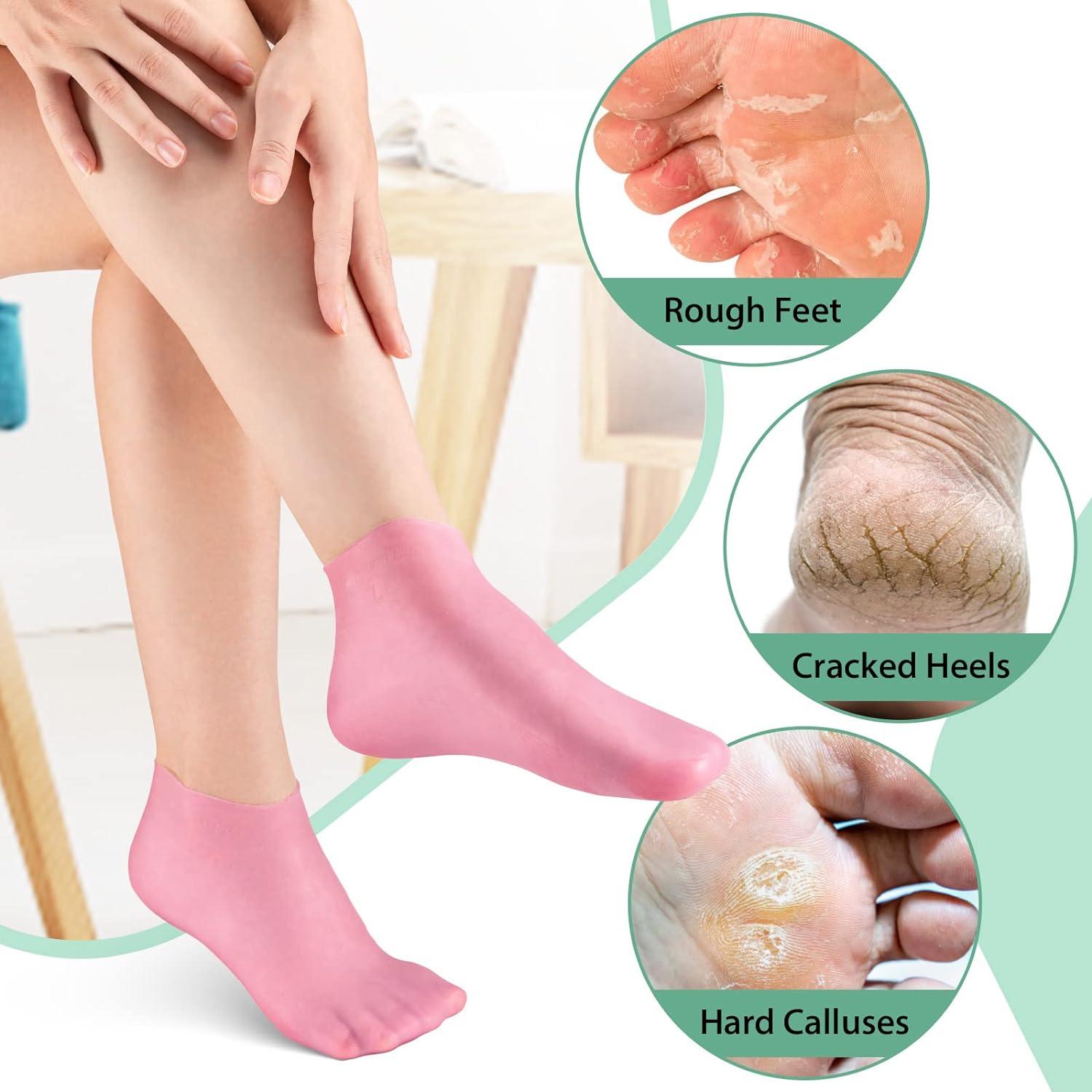 HEEL SLEEVES Moisturizing Gel Socks for Cracked Heels Large 2 Pairs By  BODIANCE | eBay