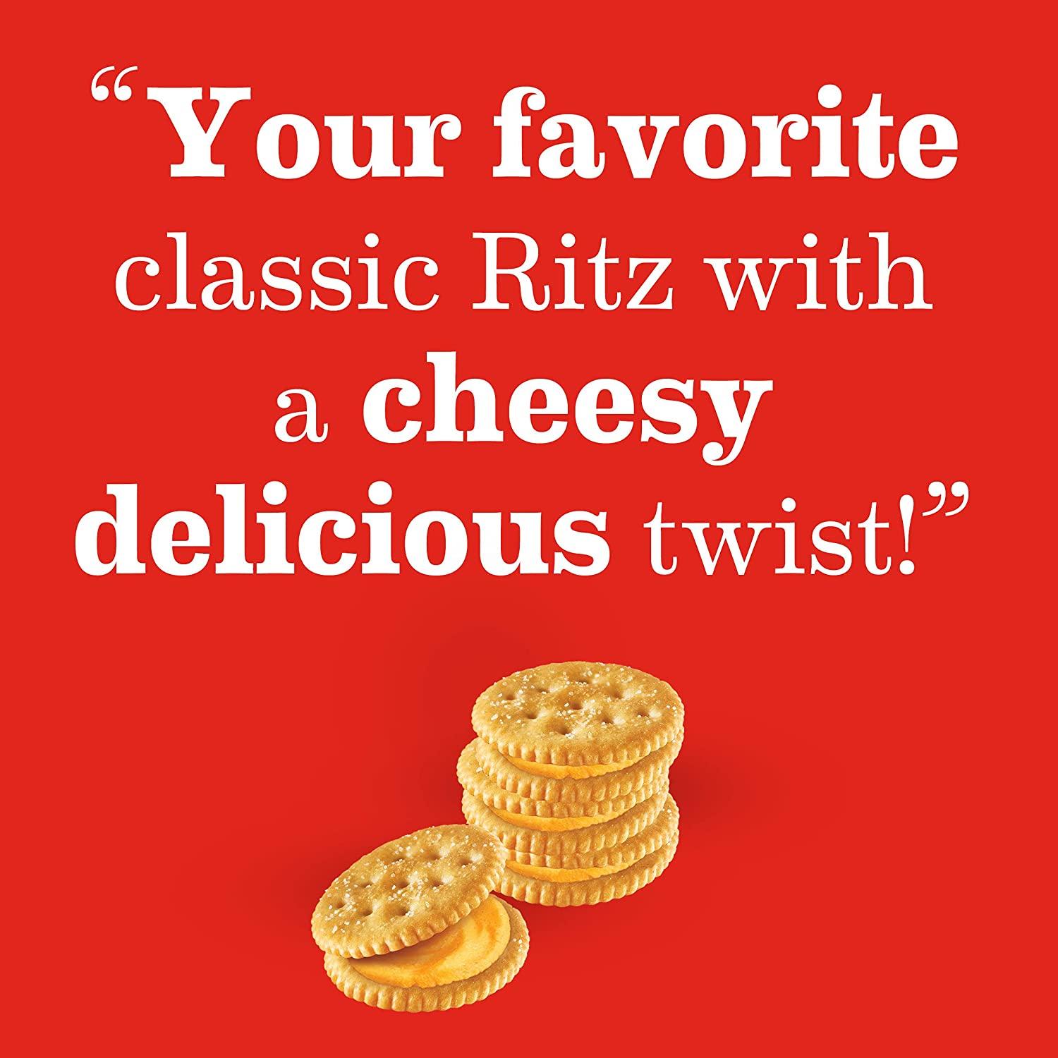 RITZ Cheese Sandwich Crackers, Family Size, 16 1.35 oz Packs