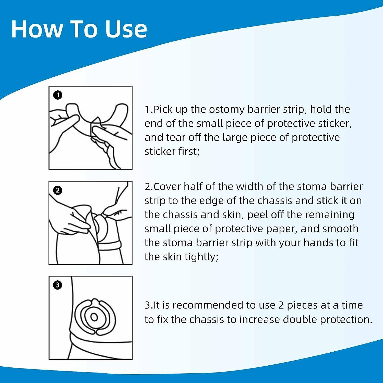 Ostomy Supplies Skin Barrier Strips,Elastic Hydrocolloid Skin Extender
