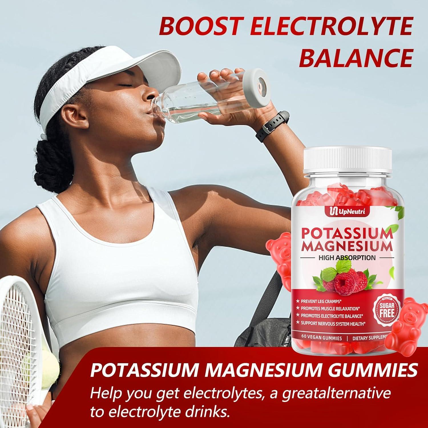 Potassium Magnesium Supplement Gummies for Adults Kids SugarFree