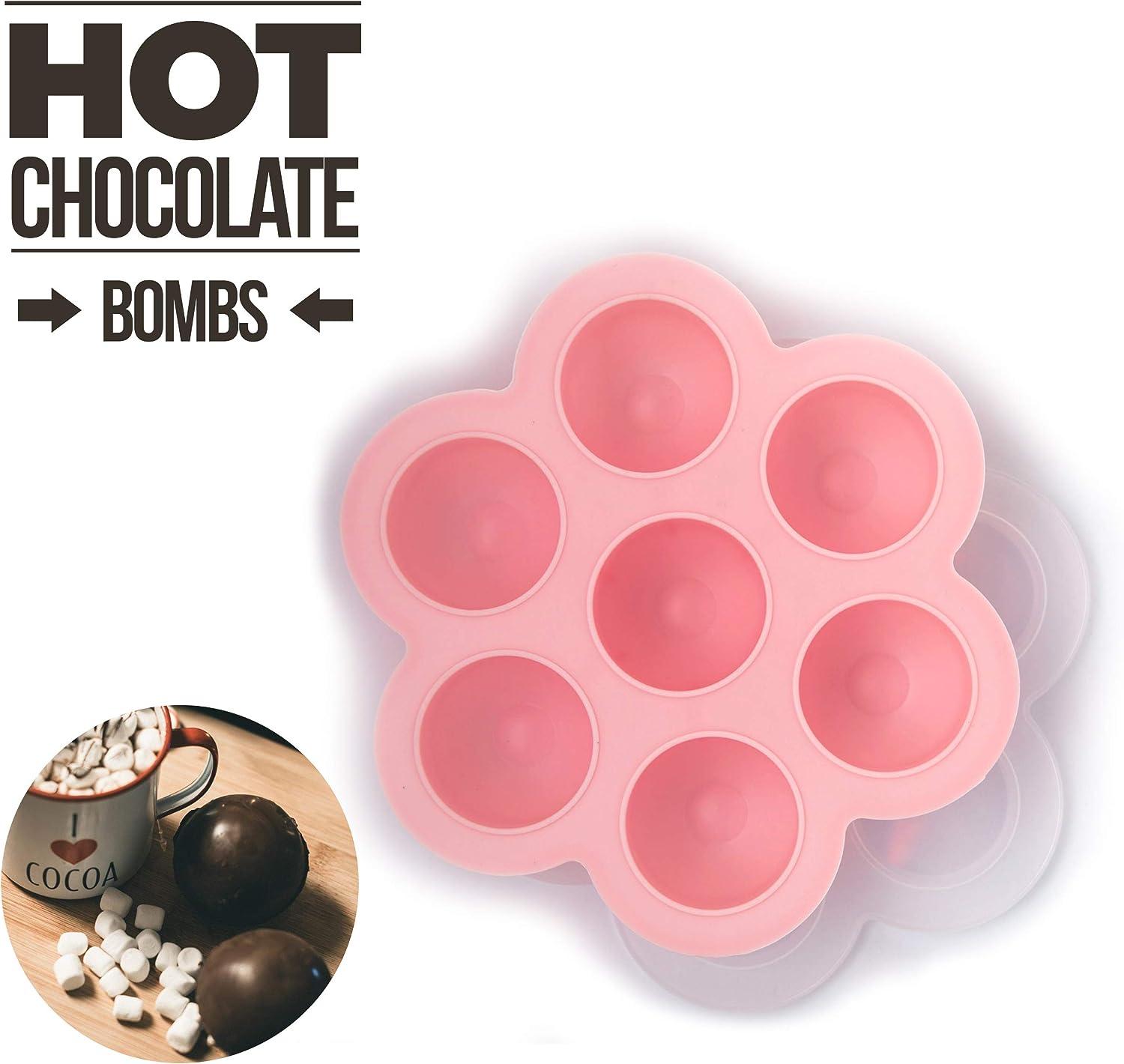 Hot Cocoa Bomb Mold with Recipe & Lid Create Marshmallowfilled Hot
