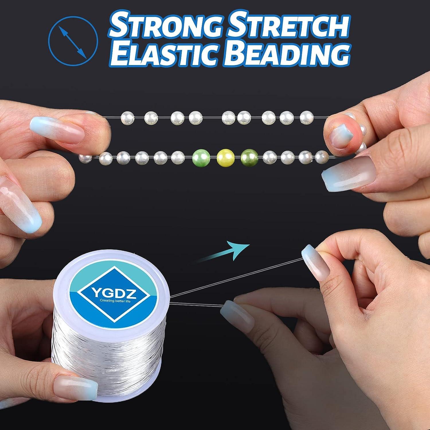 1mm Bracelet String, YGDZ Elastic String Stretchy Bracelet Beading Thread  String for Bracelets Jewelry Making, 1 Roll 100m (1.0mm) 1.0mm 1