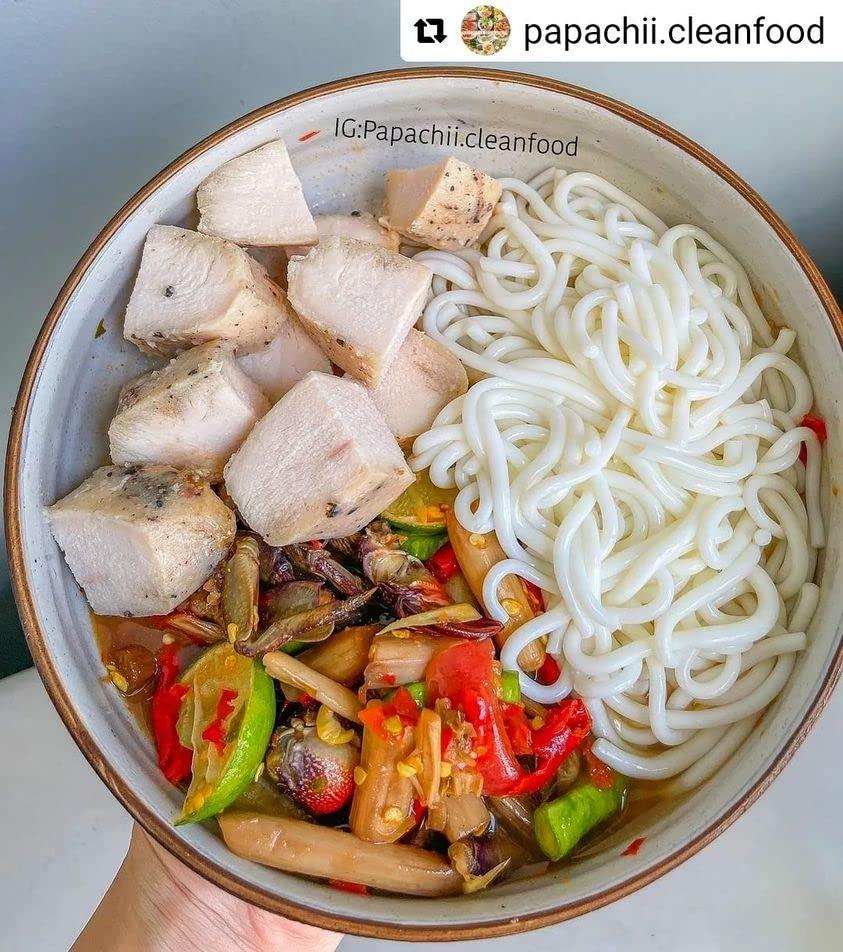 Udon Egg White Noodle No flour Gluten Free Weight loss 35 Kcal) Pack of 3