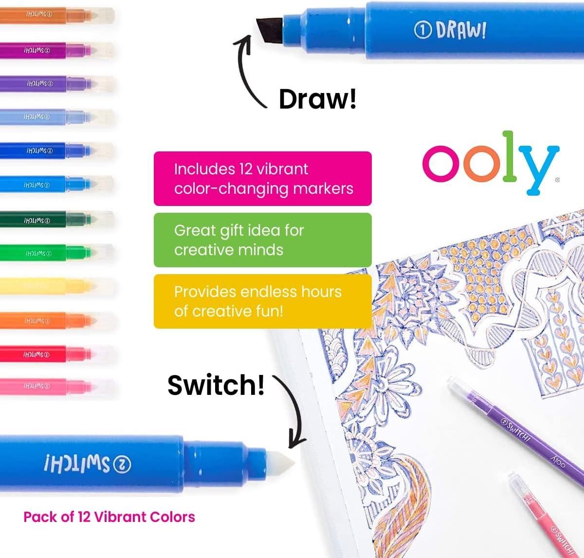 Ooly 12 Pack Switch-eroo Double Sided Color Changing Markers in Vibrant  Colors, Color Changeable Markers are Cool Back to School Supplies for Art  Projects, Colored Markers for Kids [12 Pack] : Industrial & Scientific 