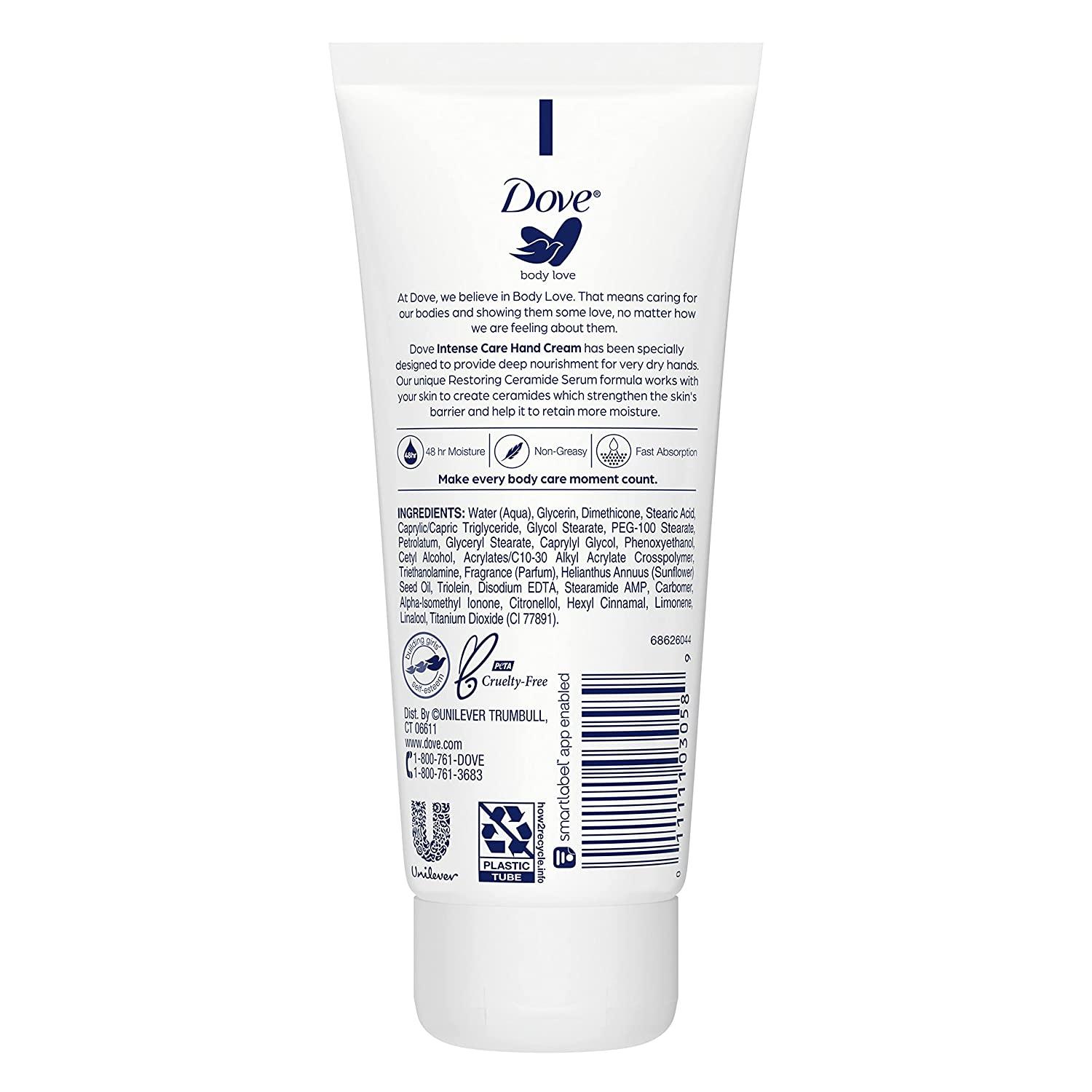 Dove Body Love Moisturizing Hand Cream for Rough or Dry Skin Intense