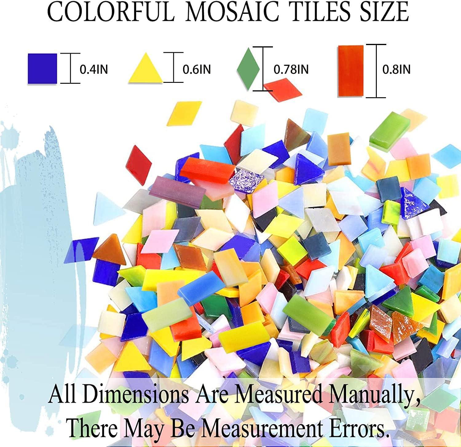 Csdtylh 1100 Pcs Mosaic Tiles Glass Mosaic Tiles for Crafts Bulk Stained  Mosaic Glass Pieces Mosaic Supplies for Home Decoration Art Crafts DIY  Projects Opaque (Mixed Shape) Opaque Mixed shape